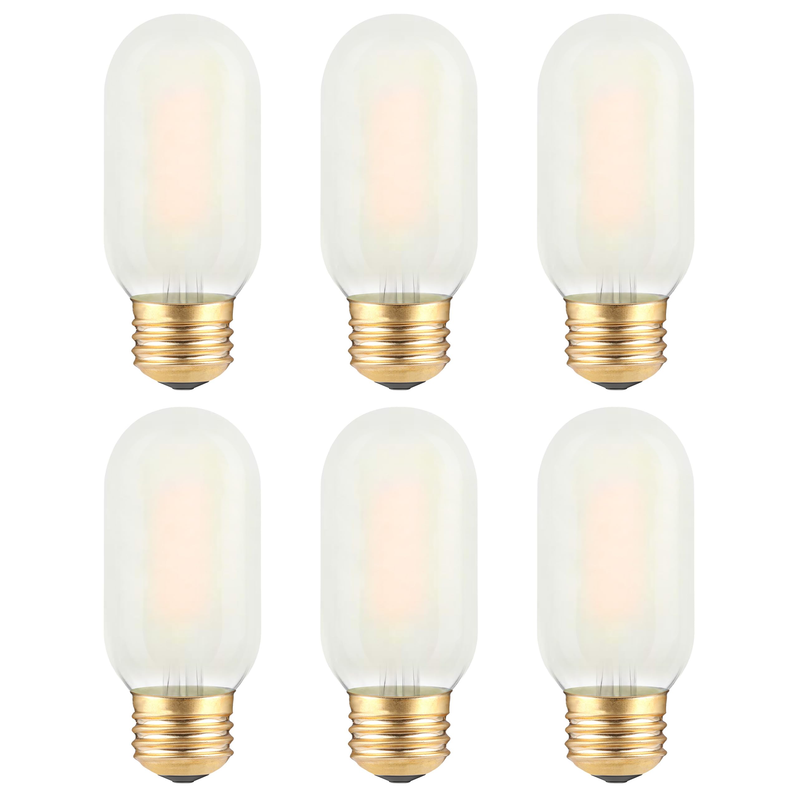 T45 Led Light Bulbs 2W 200Lm E26 Base (2700K Warm White) Frosted Glass, Dimmable E26 Led Bulb 25Watt Equivalent, 6 Count