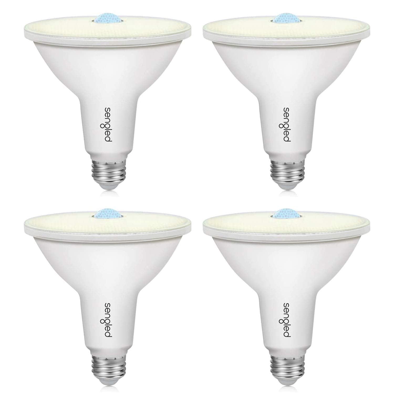 Sengled Motion Sensor Flood Lights, 1050LM, Waterproof, 3000K Soft White, E26 PAR38, 4 Pack, Model 0059693040