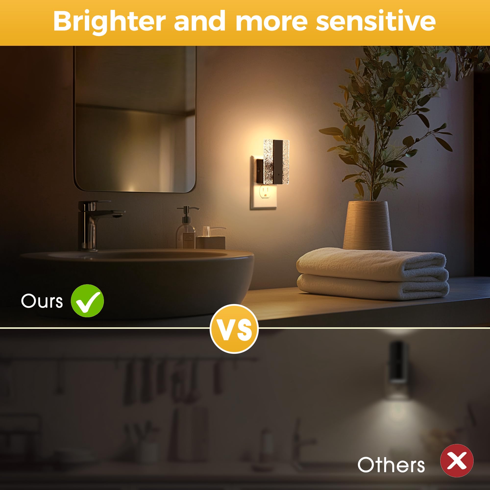 L Lohas Led Night Lights Plug Into Wall, 2 Pack Night Light With Dusk-To-Dawn Sensor, Dimmable Decorative Led Nightlights, 0-100