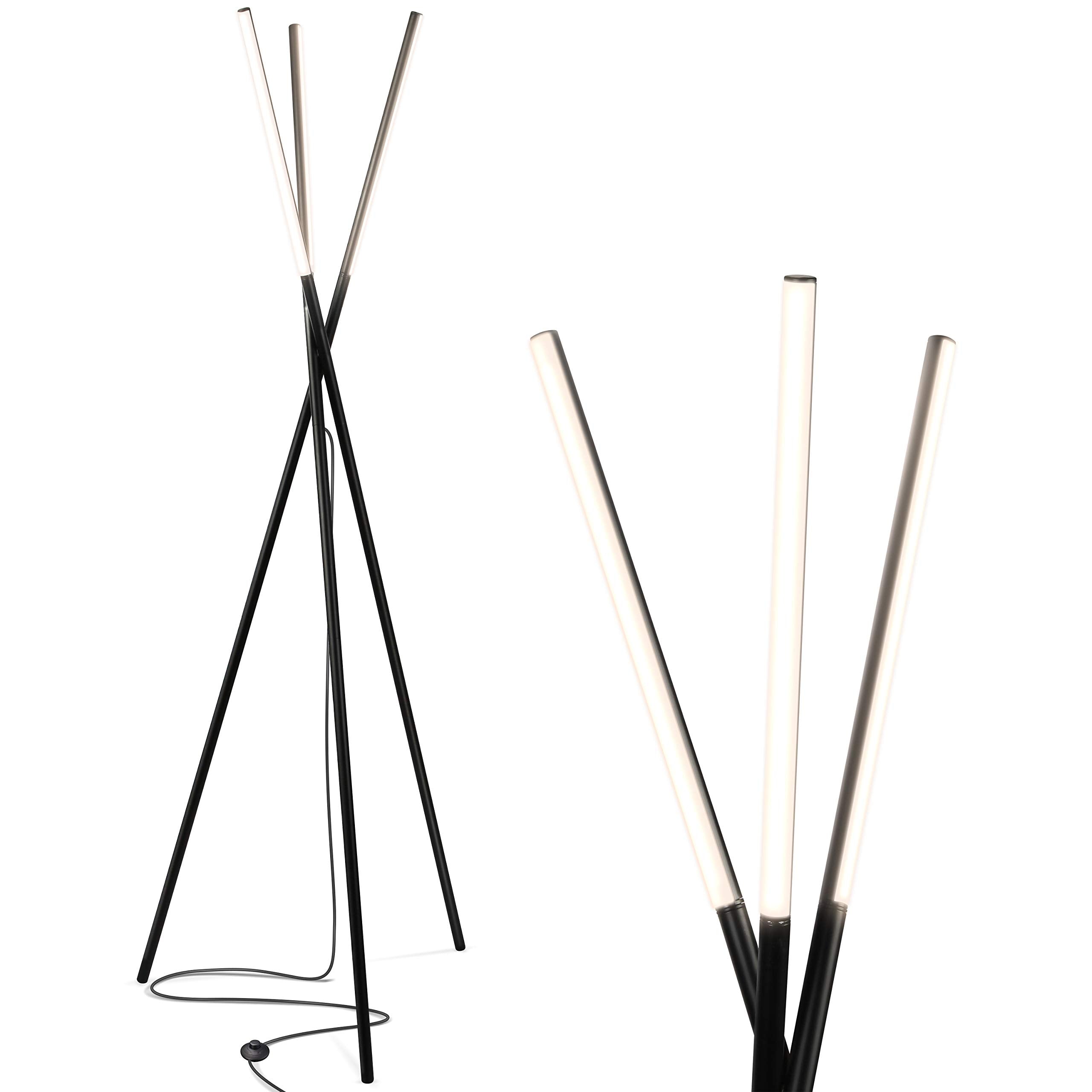 Brightech Stix Floor Lamp, Tall Tree Lamp for Offices, LED Tripod Lamp for Living Rooms, Great Living Room D?or, Dimmable Standi