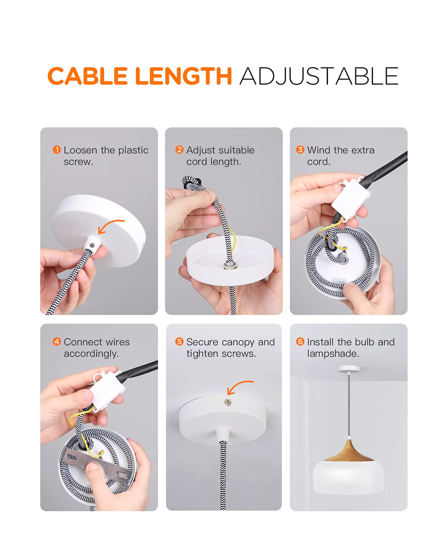 Tomons Modern Pendant Light - White Metal Lantern With Led Bulb For Kitchen & Dining Room