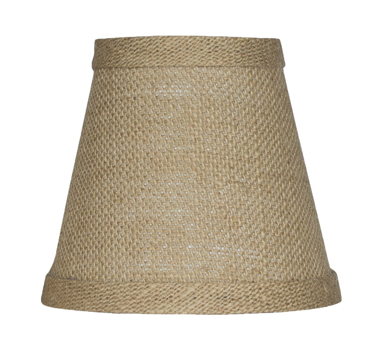 Urbanest Chandelier Lamp Shade 3X5X4.5, Hardback, Clip On, Burlap (Set Of 5)