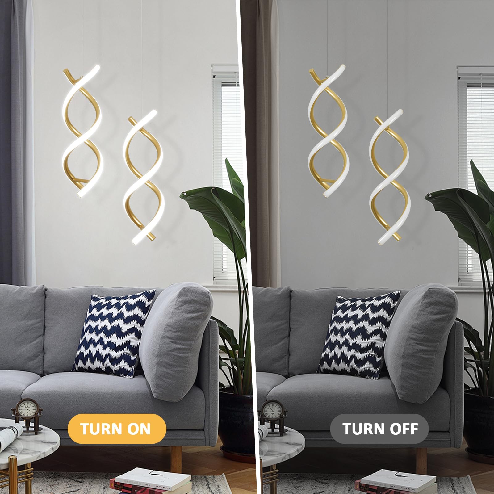 Canoe Led Pendant Light Fixtures, Gold Modern Led Pendant Light, Adjustable Height Kitchen Hanging Light Fixture Modern Island L