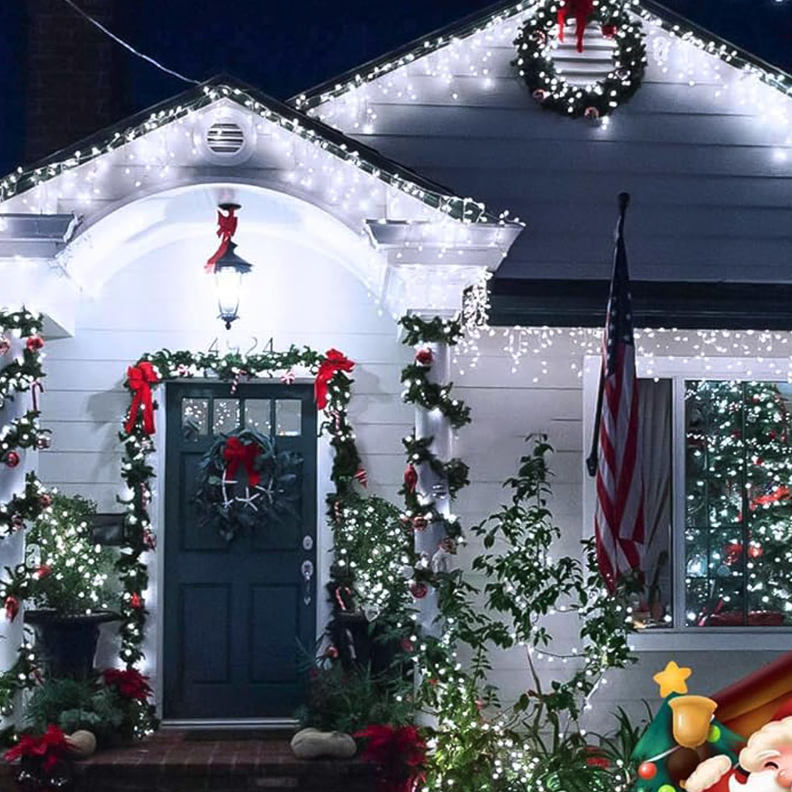 Fullbell 2 Pack Gothic Decor Black String Lights 33Ft 100 Led Memory Controller, Led Lights For Bedroom Gothic Home Decor Extend