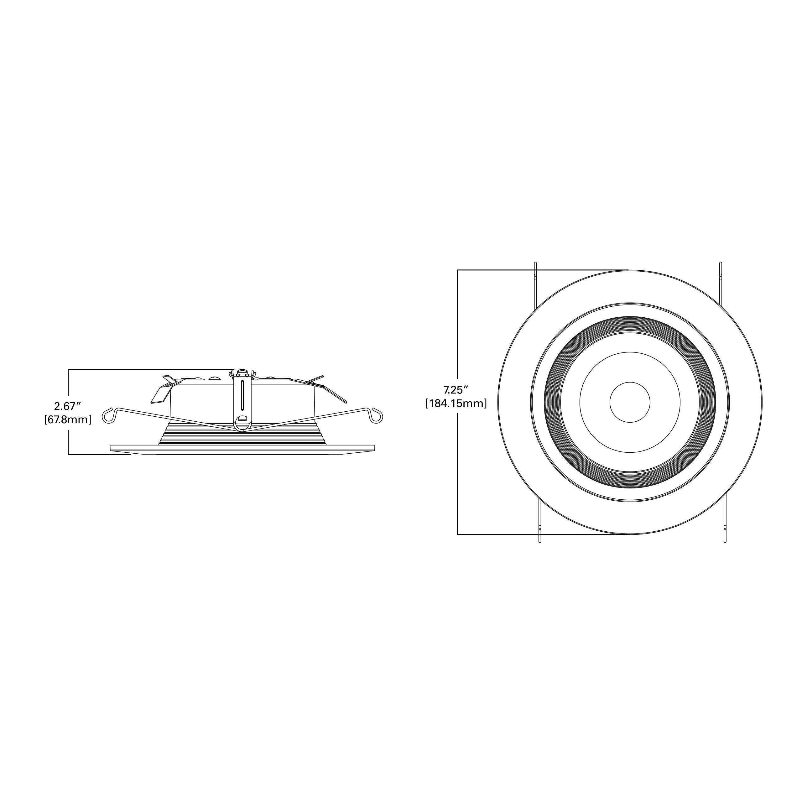 Halo Rl Series 5/6 Inch Recessed Led Light - Retrofit Ceiling & Shower Downlight, Baffle White Trim, Selectable Cct (2700K-5000K
