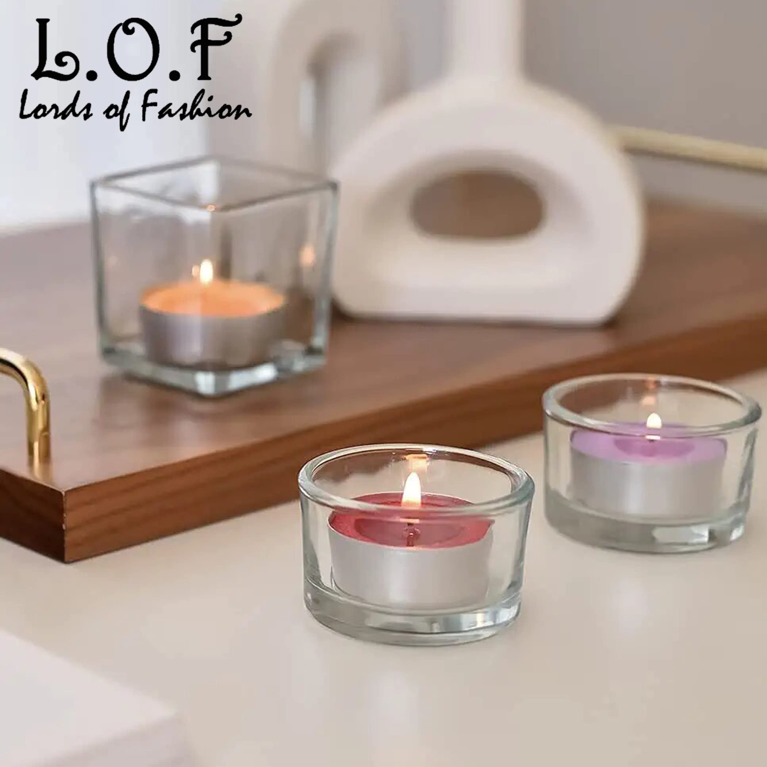 L.O.F Lords of Fashion Diwali Tea Light Wax Candle | Home Decor Handcrafted Assorted Round Shape Candle (White Candle 100 Pcs)