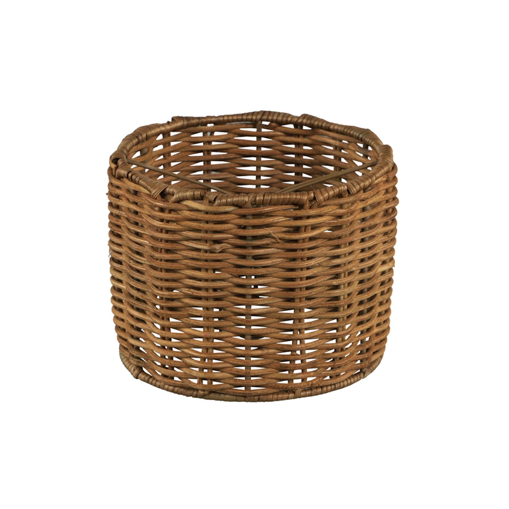 Aspen Creative 50503 Drum Clip-On Chandelier Lamp Shade, Natural Rattan, 5 Top x 5 Bottom x 4 Height