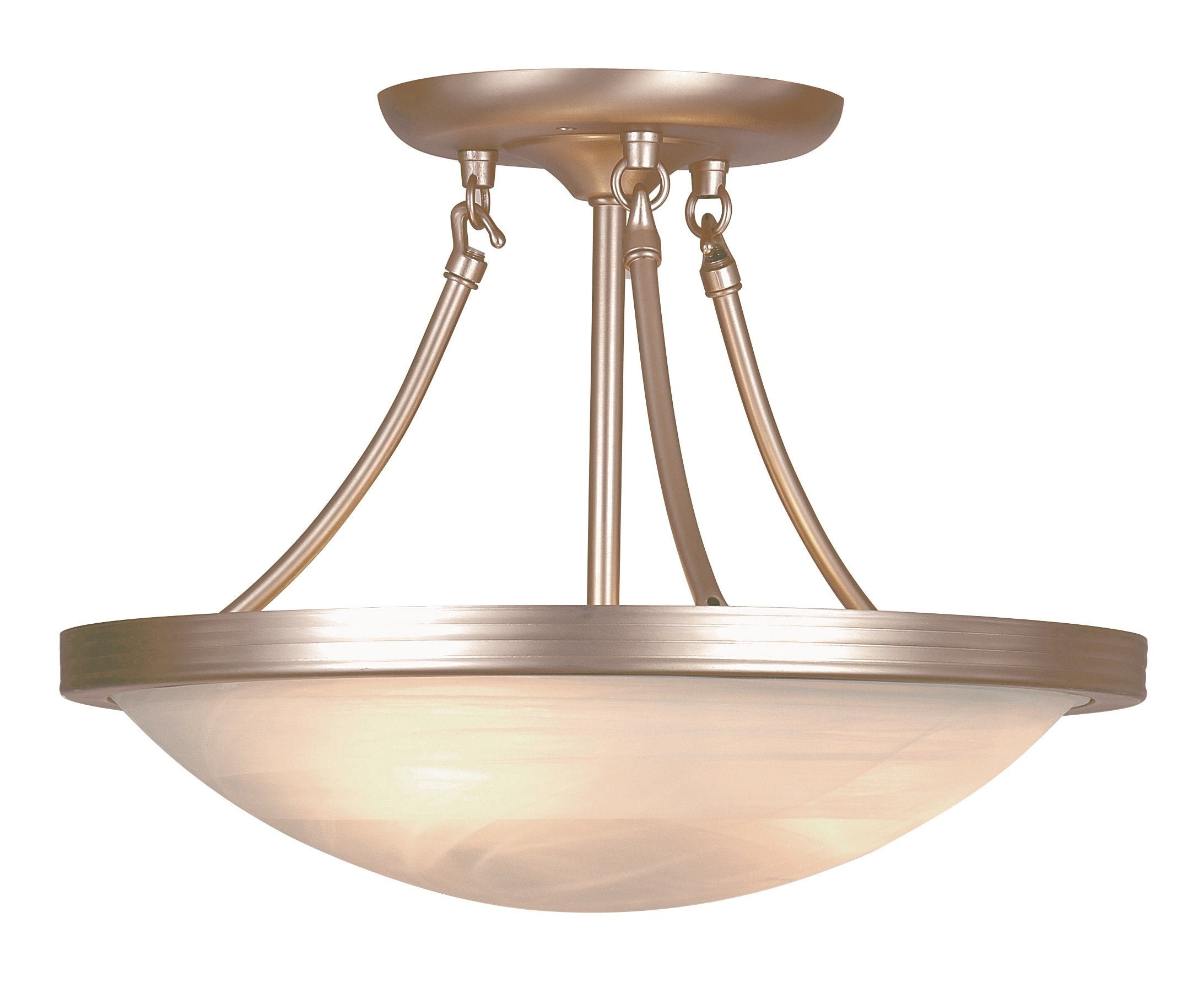 Transglobe Lighting PL-6210 BN Flush Mount with Marbelized Glass Shades, Brushed Nickel Finished