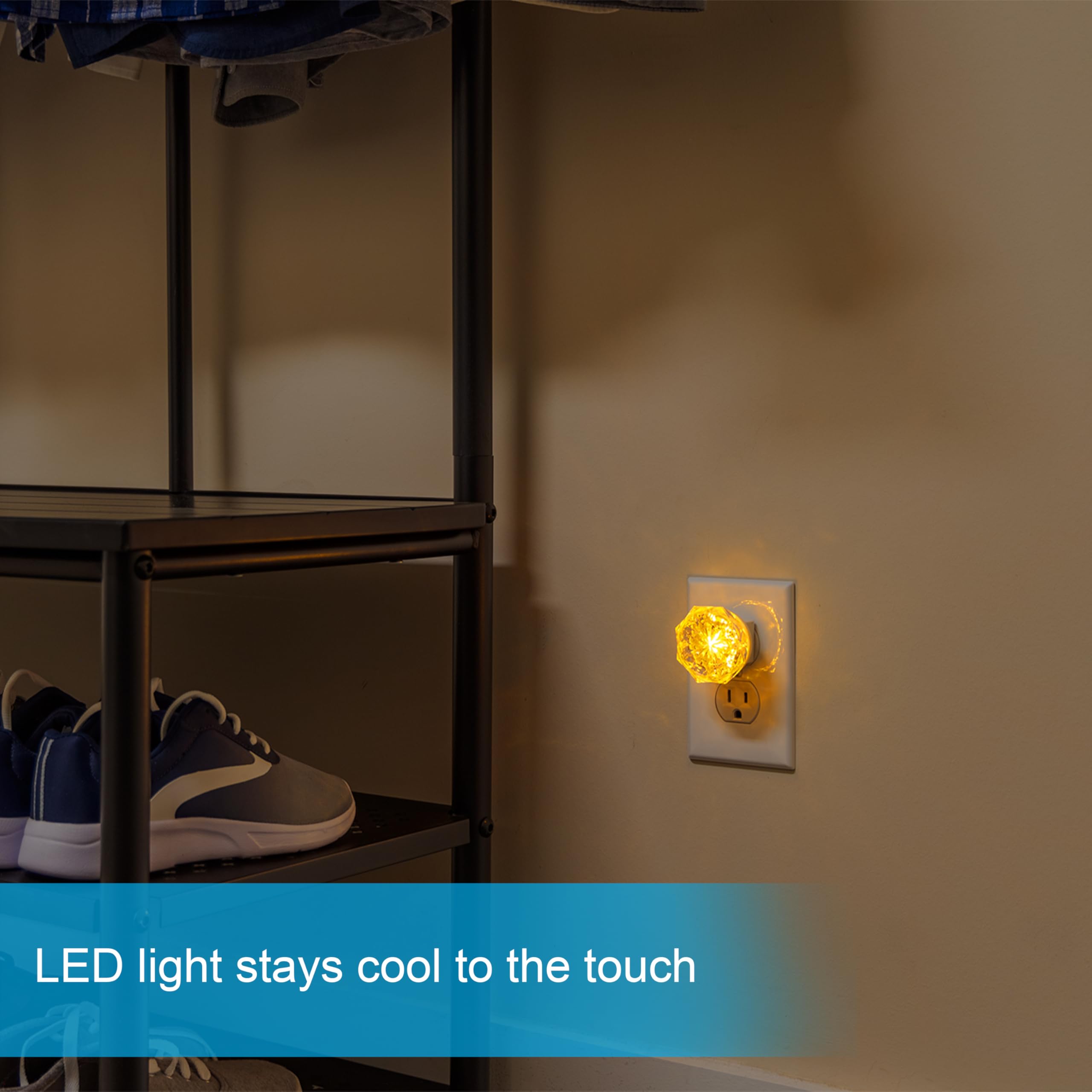 Ge Sleeplite Jewel Led Night Light, Plug-In, Always On, Warm White, Ul-Certified, Energy Efficient, Ideal Nightlight For Bedroom