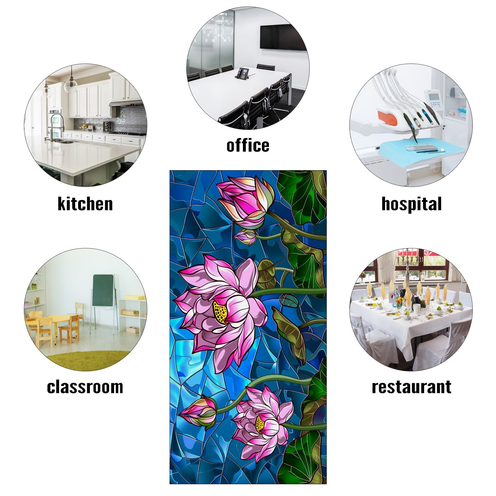 Msinmkok Fluorescent Light Covers For Classroom Office Hospital Home - Lotus Flowers Decorative Drop Ceiling Light Cover Filters