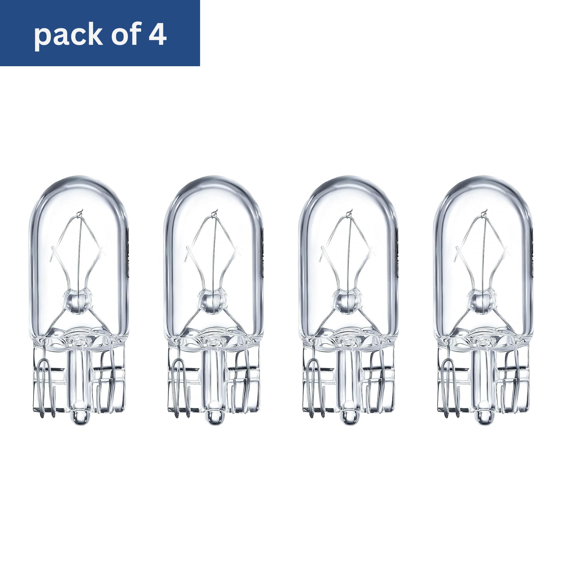 TBE LIGHTING 12V 5W T3 Xenon Bulbs, Clear Glass, Wedge Base, Pack of 4, Dimmable for Landscape, RV & Cabinet Lighting
