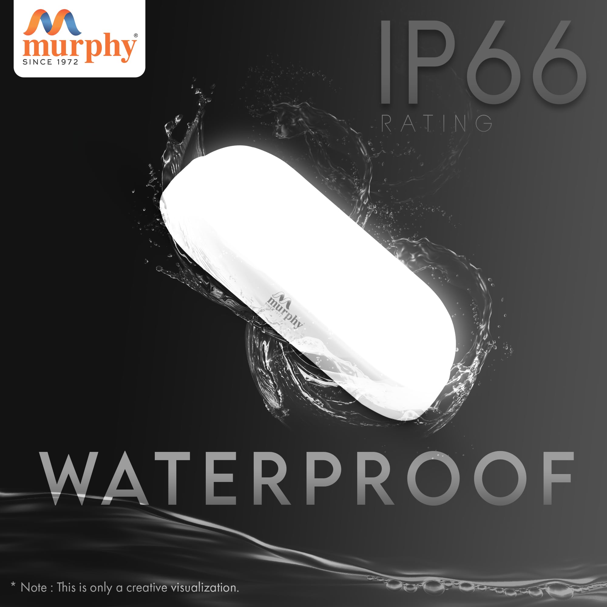 Murphy 10W Wall Lamp LED Oval Shape Outdoor Bulkhead Waterproof IP54 Waterproof Porch Light for Outdoor Garden Bathroom Light (C
