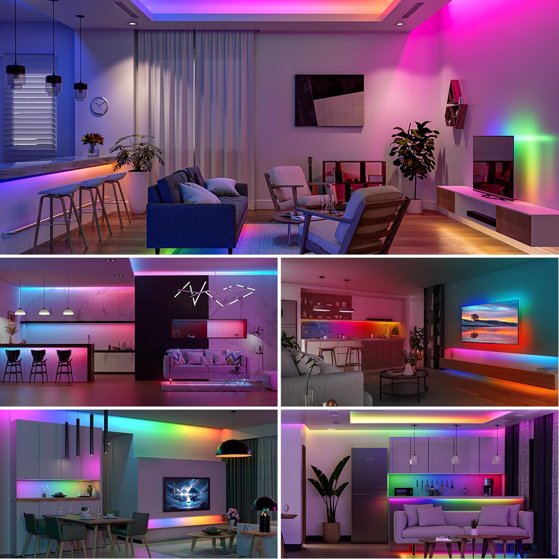 Btf-Lighting 2835Smd Ws2811 Ic Rgb Chasing Color Led Strip Light 9.8Ft Dc24V 108Led/M 18Pixels/M 8Mm Width Flexible Addressable Strip For Bedroom Desk Home Indoor Decor (No Adapter Or Controller)