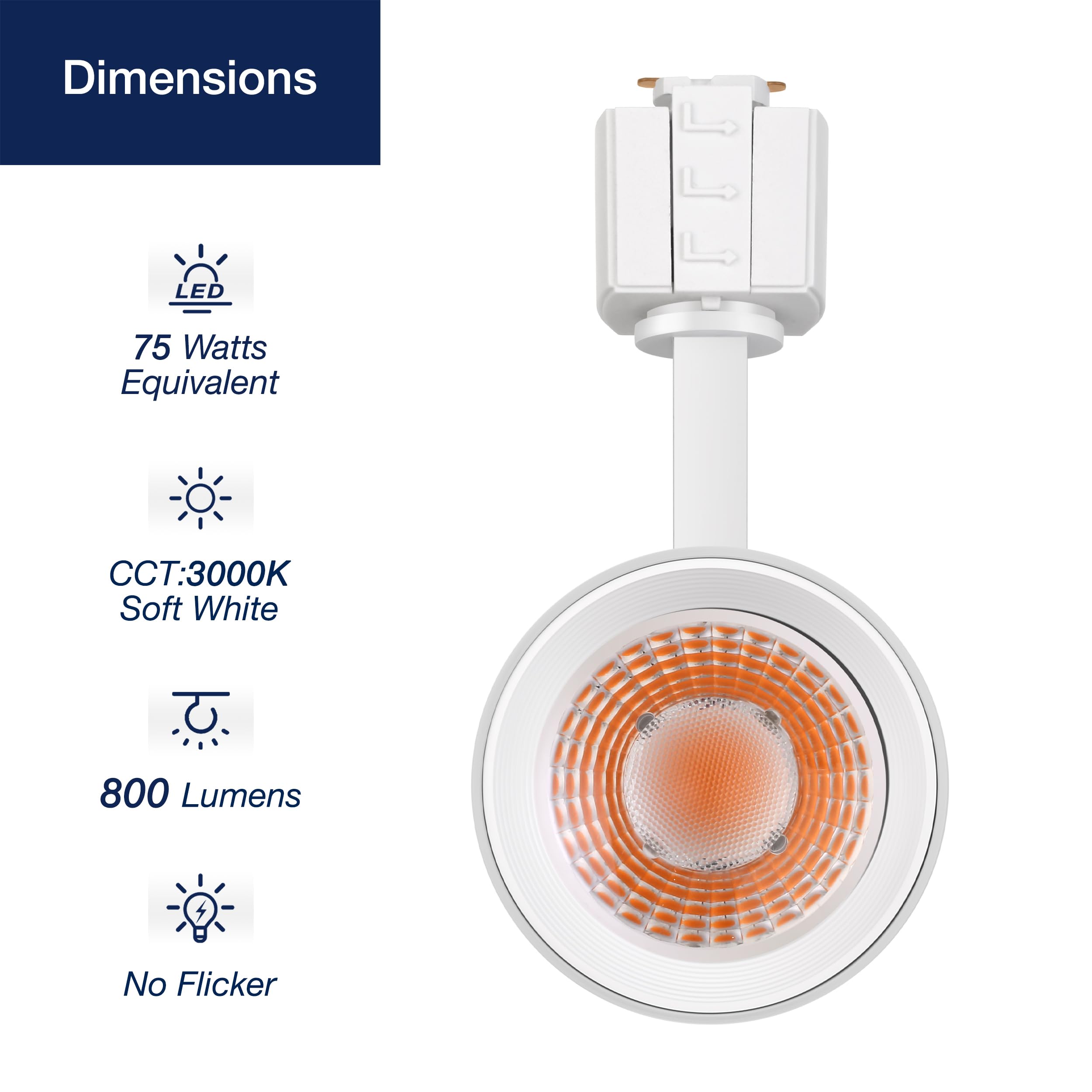 Flsnt 4-Pack Led Track Heads For 2-Wire-1 Compatible Juno Track, 12W (75W Equiv.) Dimmable 24 Degree Led Cylinder Spotlight Ligh