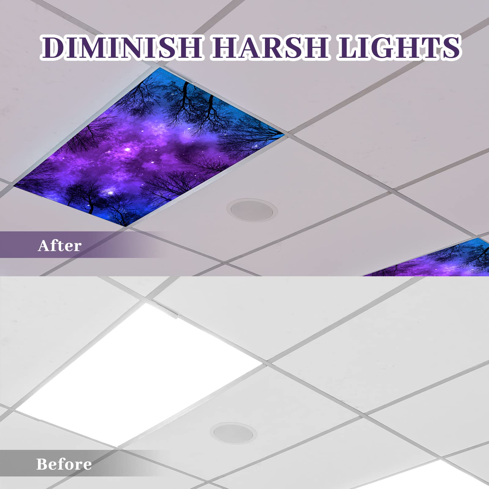 Patelai Fluorescent Light Cover with 10 Magnets, 4 x 2 Feet, Clear, Model PT-Patelai-2652, Ideal for Classroom and Office Decor