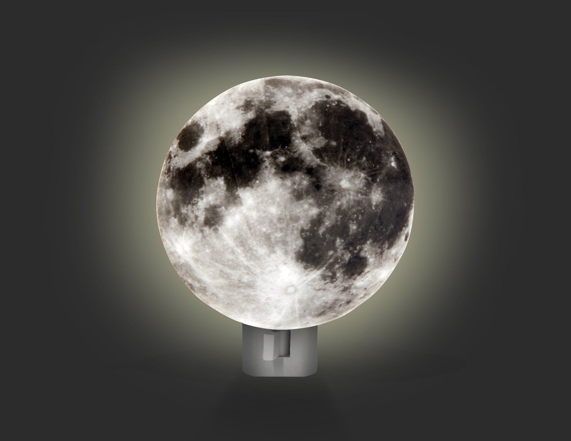 Kikkerland Glowing Moon Night Light, On/Off Switch, Novelty Gift