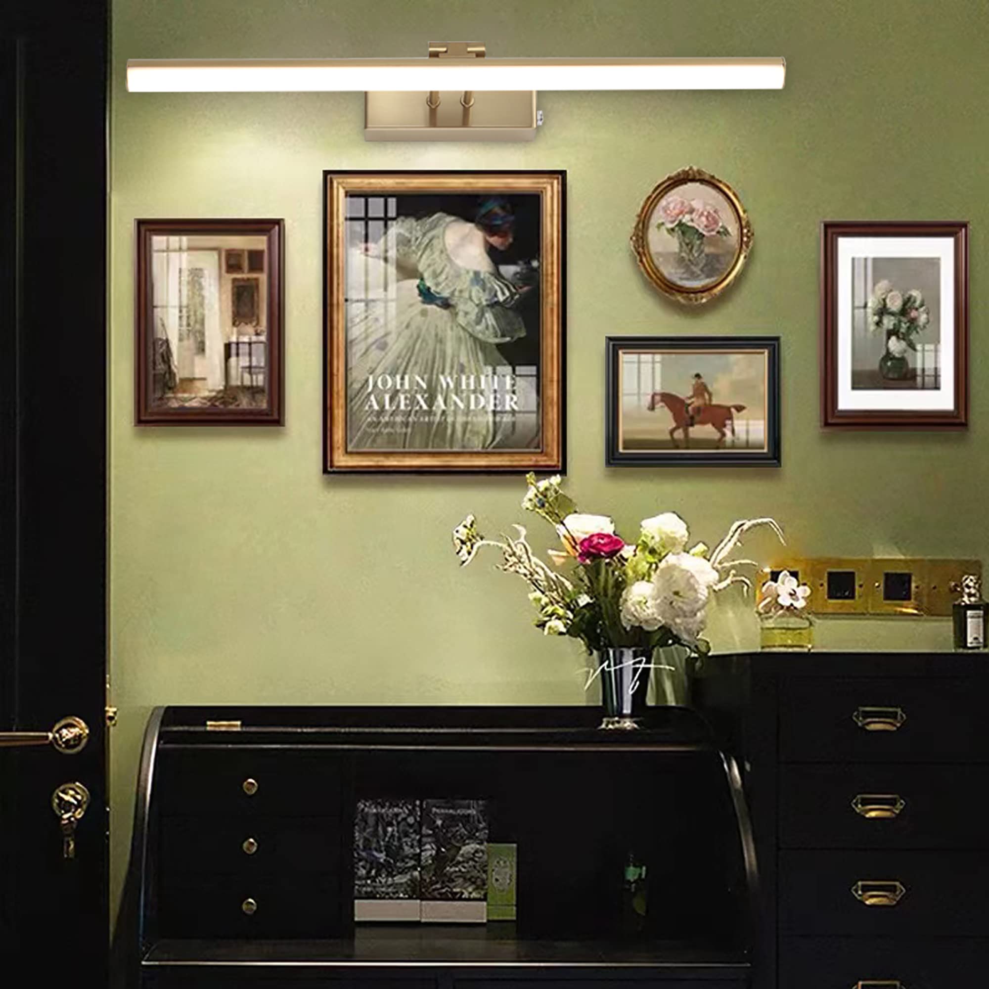 Howmzon Picture Light,16Inches Rechargeable Wireless Picture Light,Dimmable Led Artwork Lighting,Wall Lights For Paintings,Canva