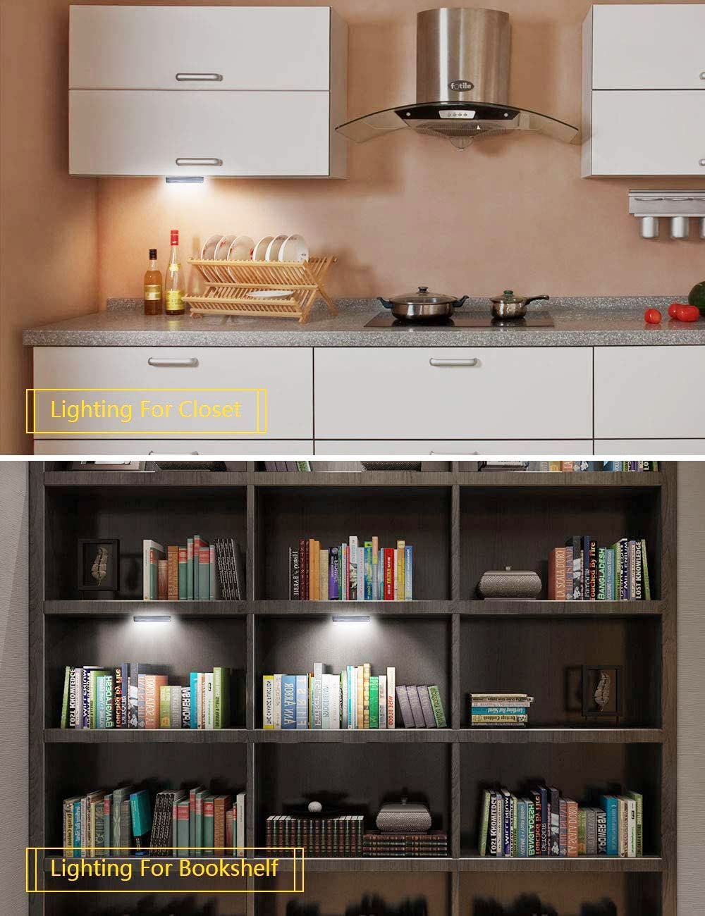 Led Night Light Switch, 12 Total Batteries Included, 200 Lumen Wireless Cob Led Switch Light, Under Cabinet, Shelf, Closet, Gara