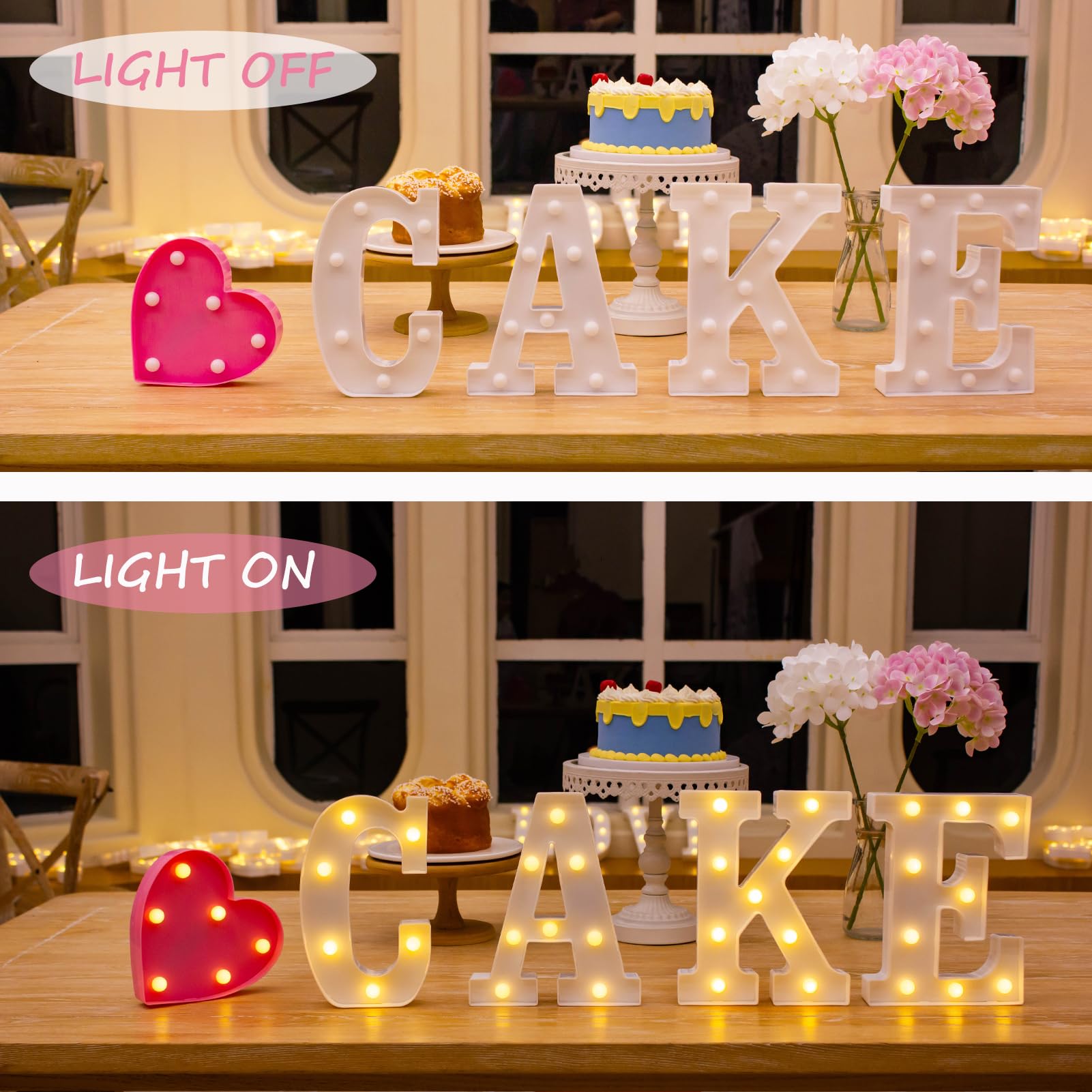 IFDGCTK Light Up Number 8 - Decorative LED Letter Light, Battery Powered, Warm Light, Plastic for Home Decor and Parties