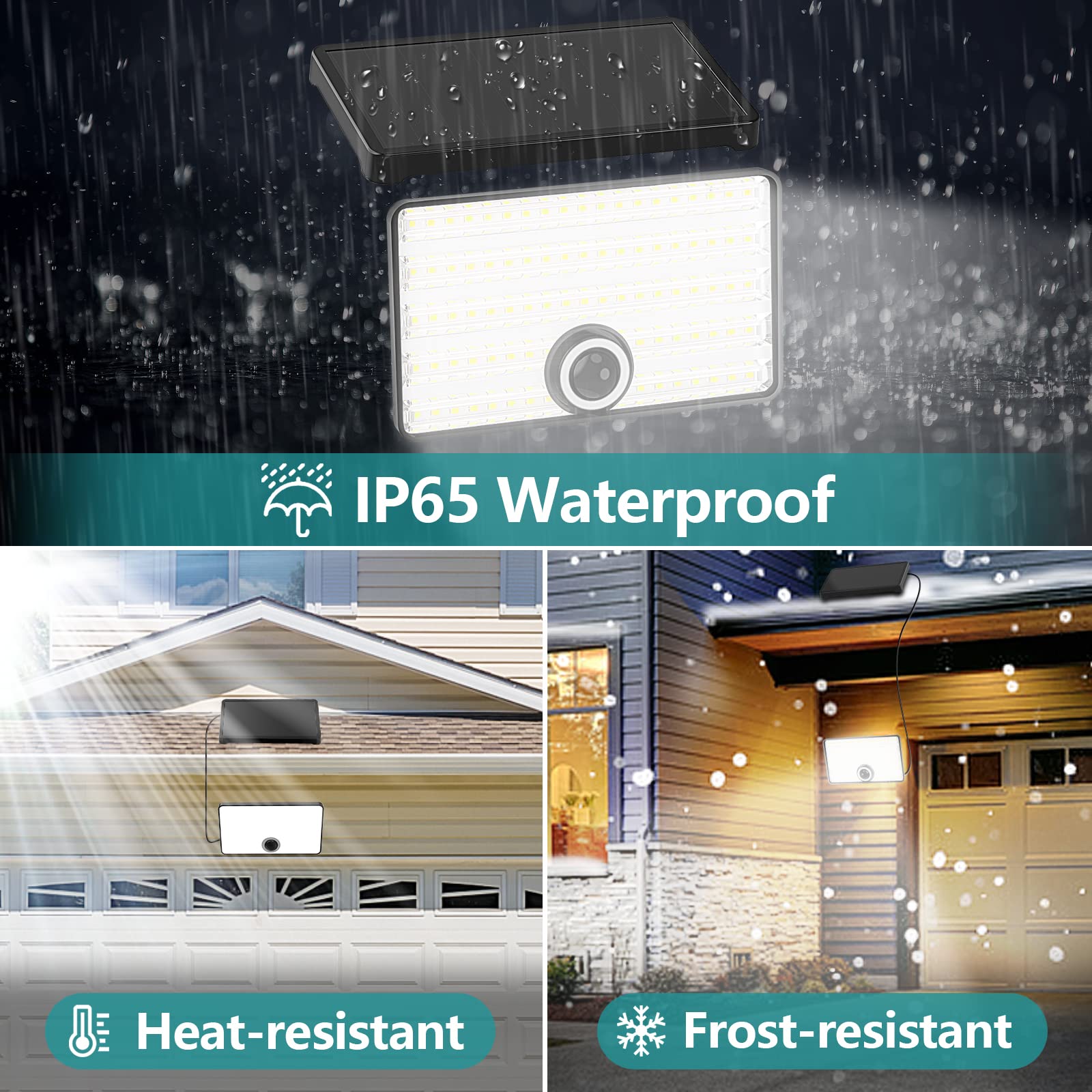 Anerbili Motion Sensor Outdoor Lights, 2000 Lumens, Waterproof, Wall Mount, Upgrade 2 Pack, Black, Model TYD102