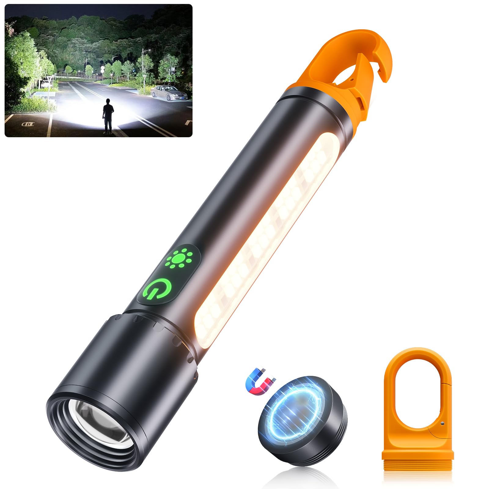 Flashlights High Lumens,990000 LM 5000mAh Super Bright Rechargeable LED Magnetic Flashlight with 9 Modes & Waterproof, Powerful 