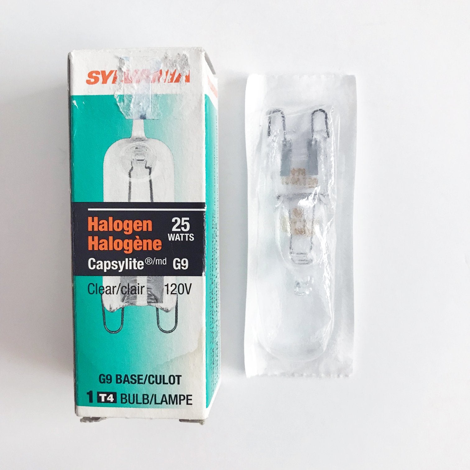 SYLVANIA Halogen Light Bulb - Bi-Pin Base, 120V, Clear, 1 Count, Model 046135570001