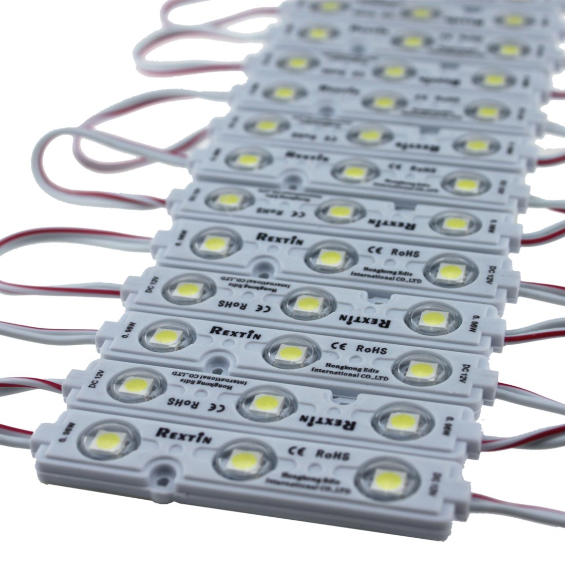 Rextin Super Bright 200Pcs 3 Led Module Blue 5050 Smd 66-72Lm Each Module Waterproof Decorative Light For Letter Sign Advertisin