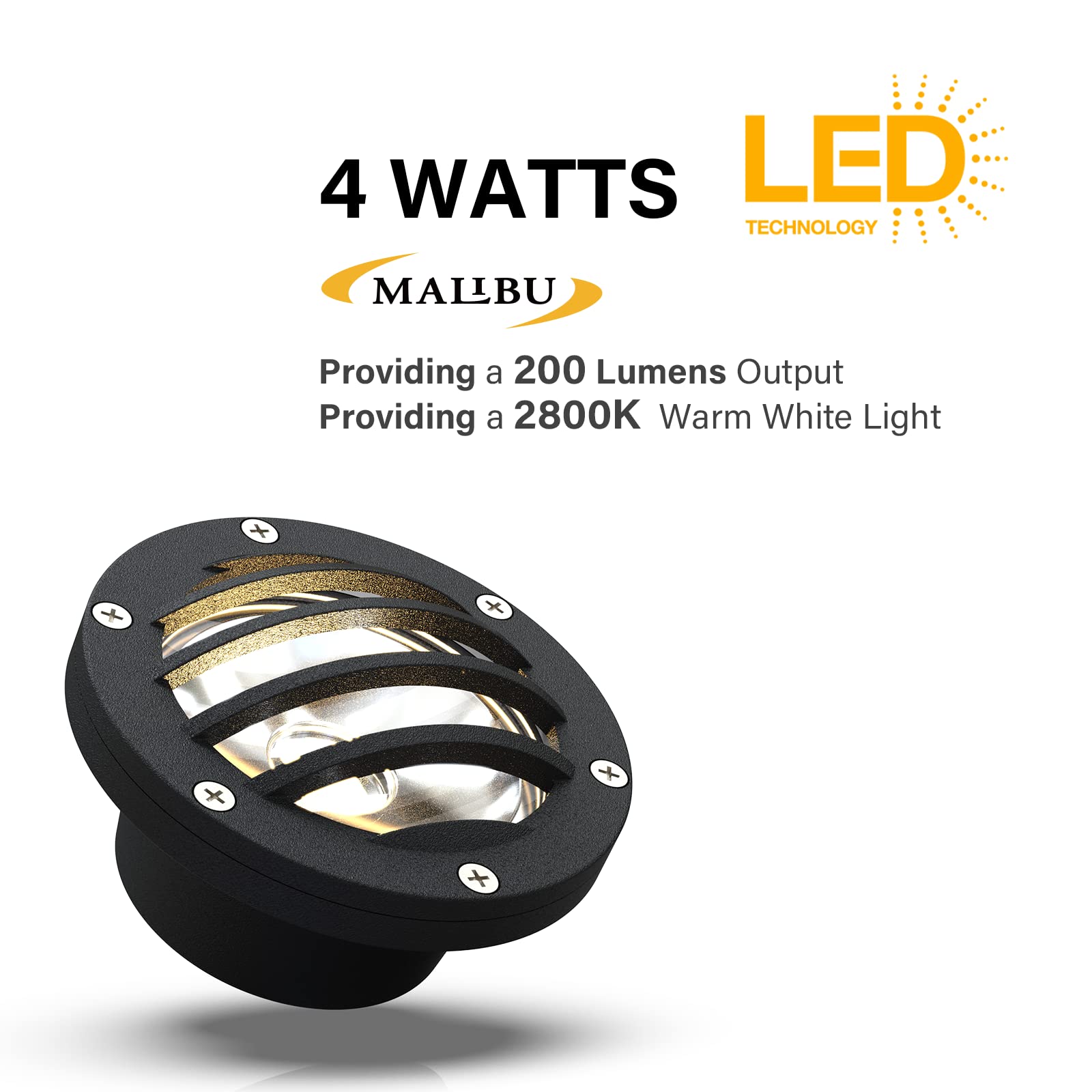 Malibu Led Well Light Low Voltage Landscape Lighting Outdoor Deck Light Yard Garden Patio In-Ground Light 8401-3500-01