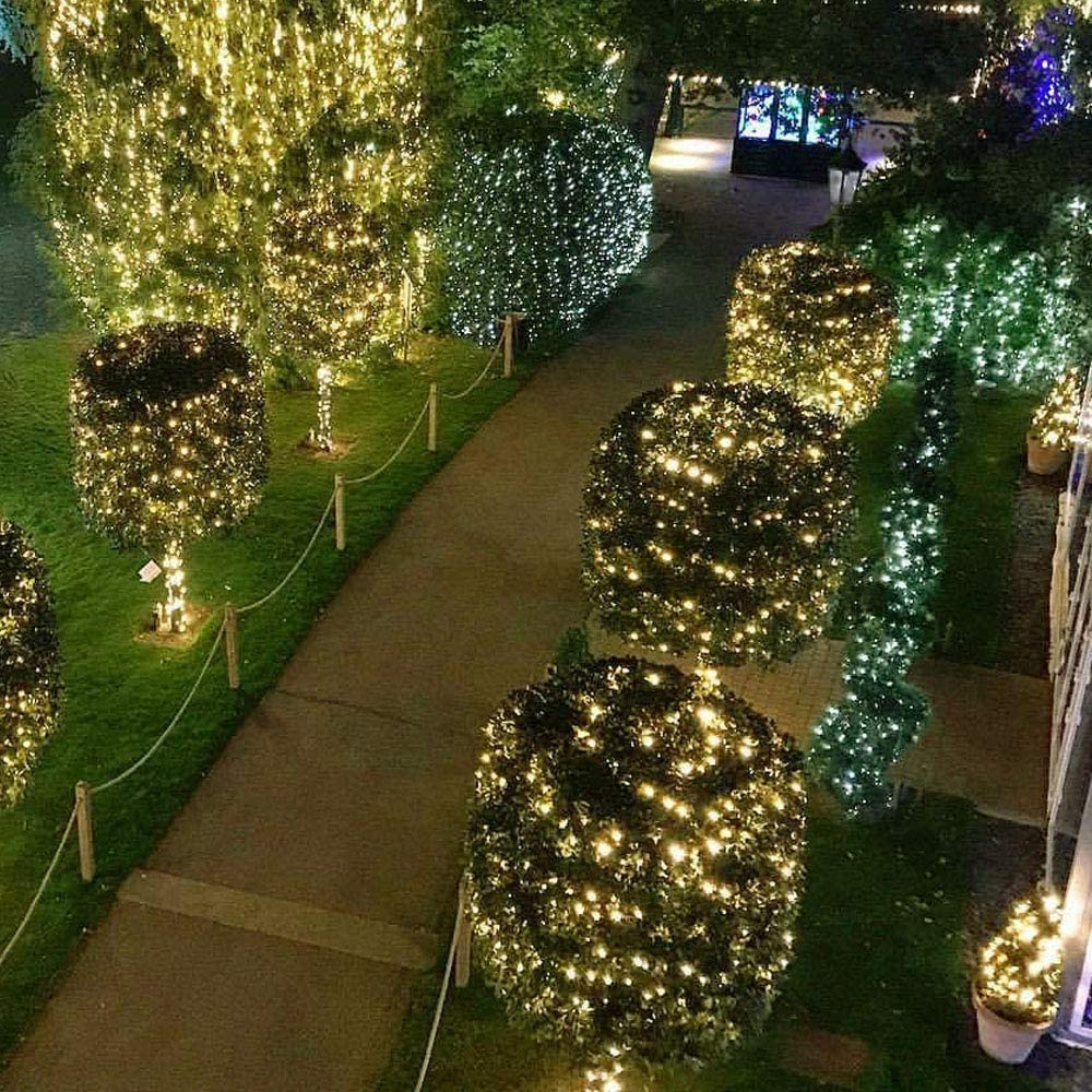 Resnice Green Wire Fairy Lights Plug In 100Ft High Bright 300 Led Waterproof Led String Lights With Remote Warm White For Christmas Tree, Patio, Garden, Backyard
