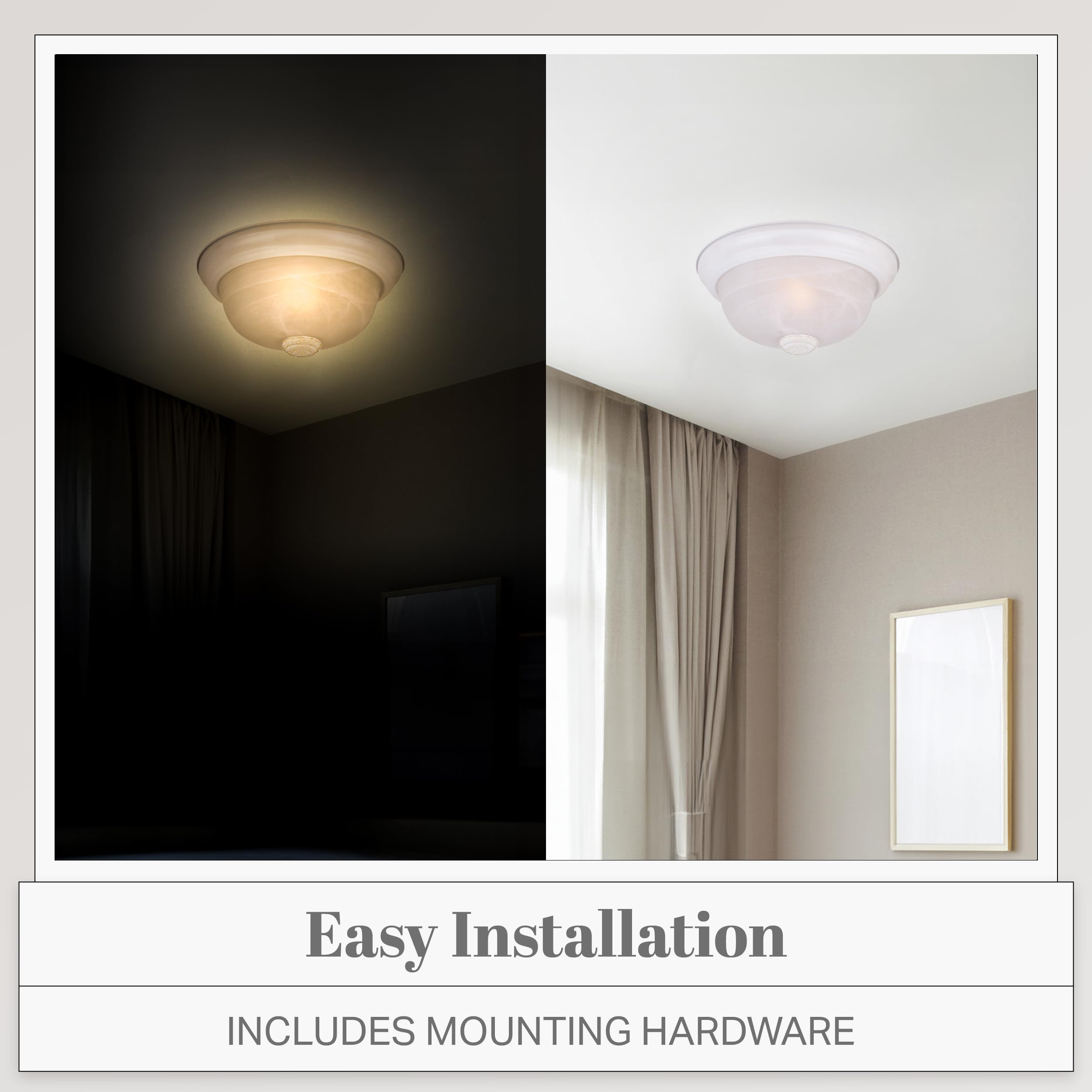 Designers Fountain 1257M-Wh-Al Today'S Home Flush Mount Ceiling Light, 13 In, White