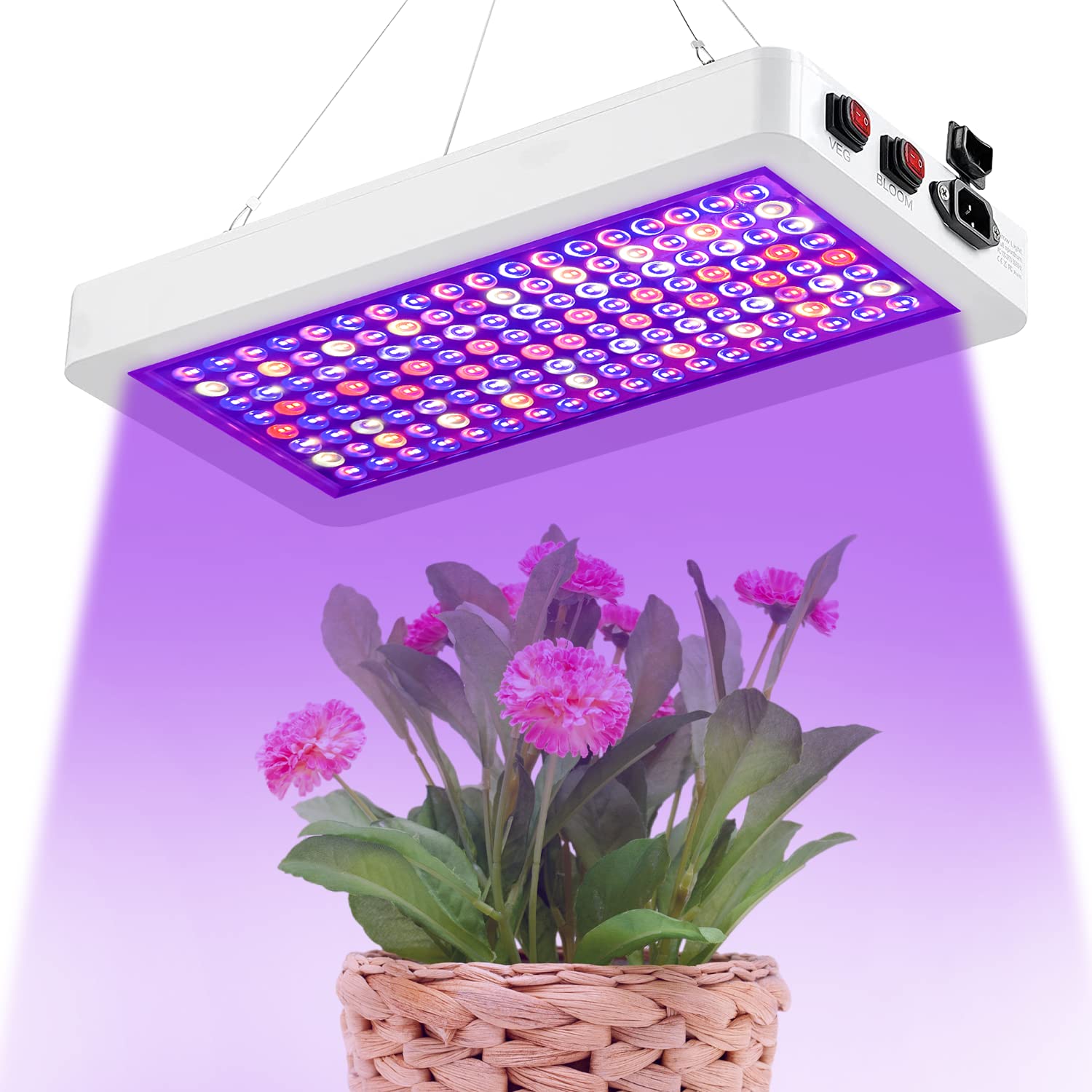 SERWING B1500W LED Plant Grow Light Dimmable,Best Grow Lights for Indoor Plants Full Spectrum, Seed Starting Seedlings Vegetable