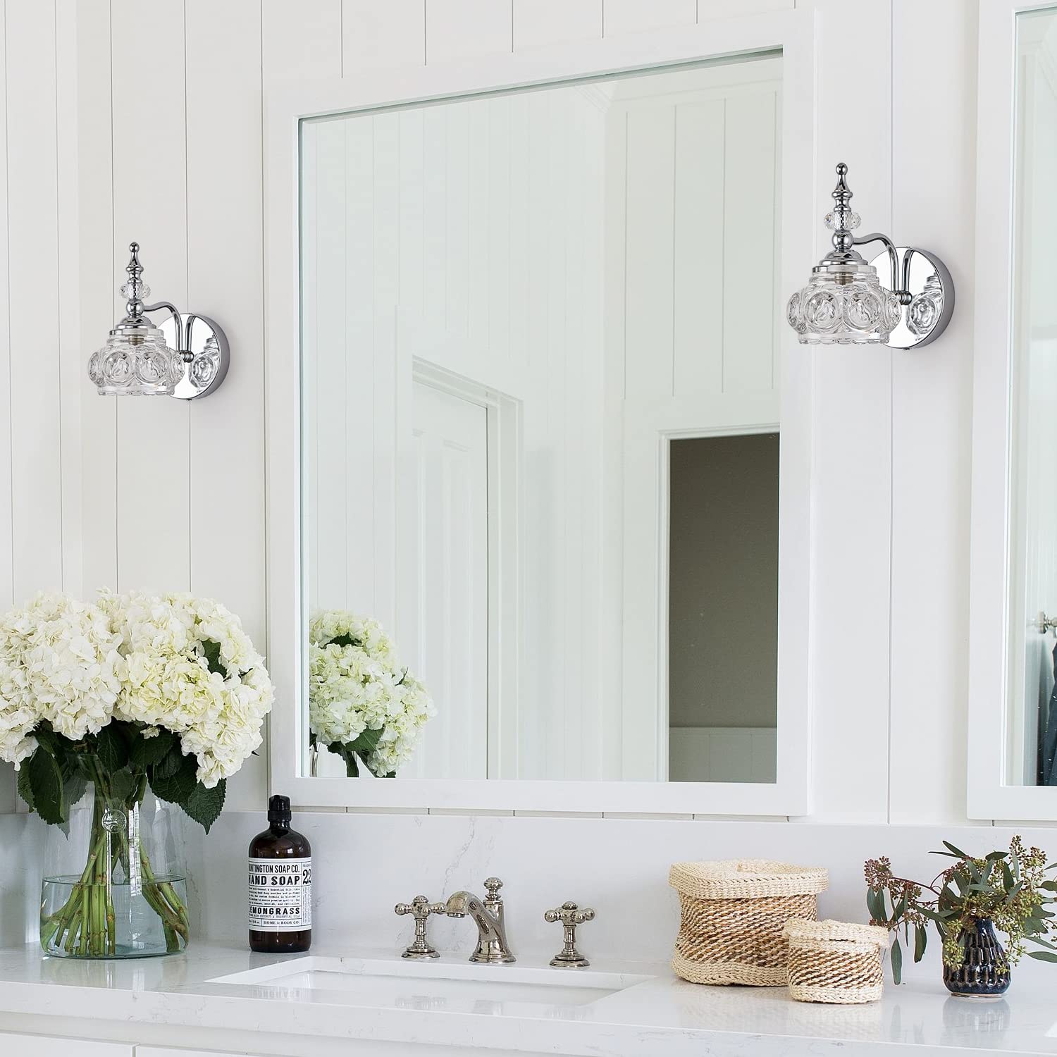 Djfhko Chrome Wall Sconces Sets Of 2 Chrome Wall Sconces Lighting Fixtures Bathroom Wall Sconce Lights For Living Room Chrome Wall Sconces For Bathroom Chrome Bathroom Light