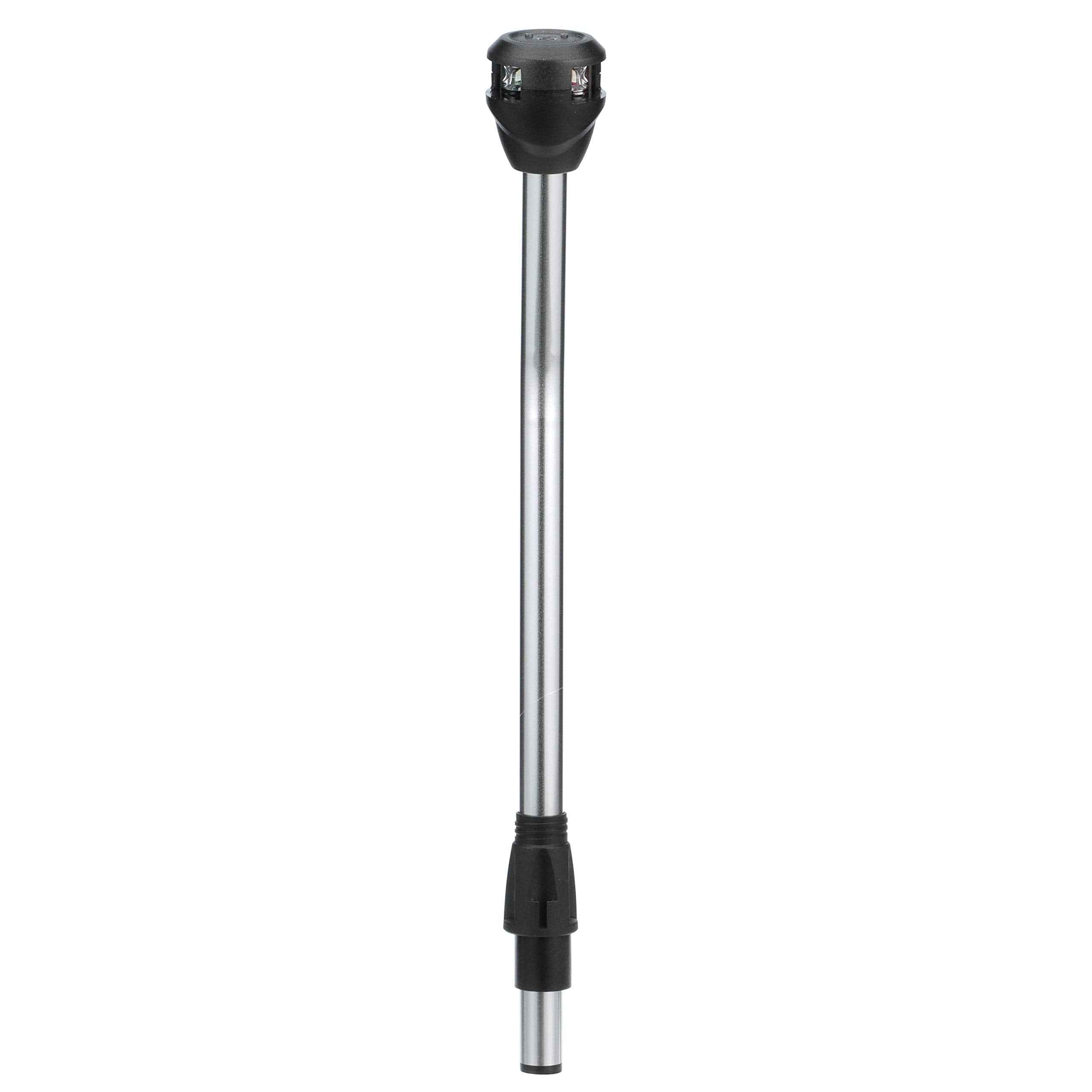 Attwood Bi-Color LED Plug-in Pole Navigation Bow Light, 14-Inch, Silver, Model NV6LC1-14A7