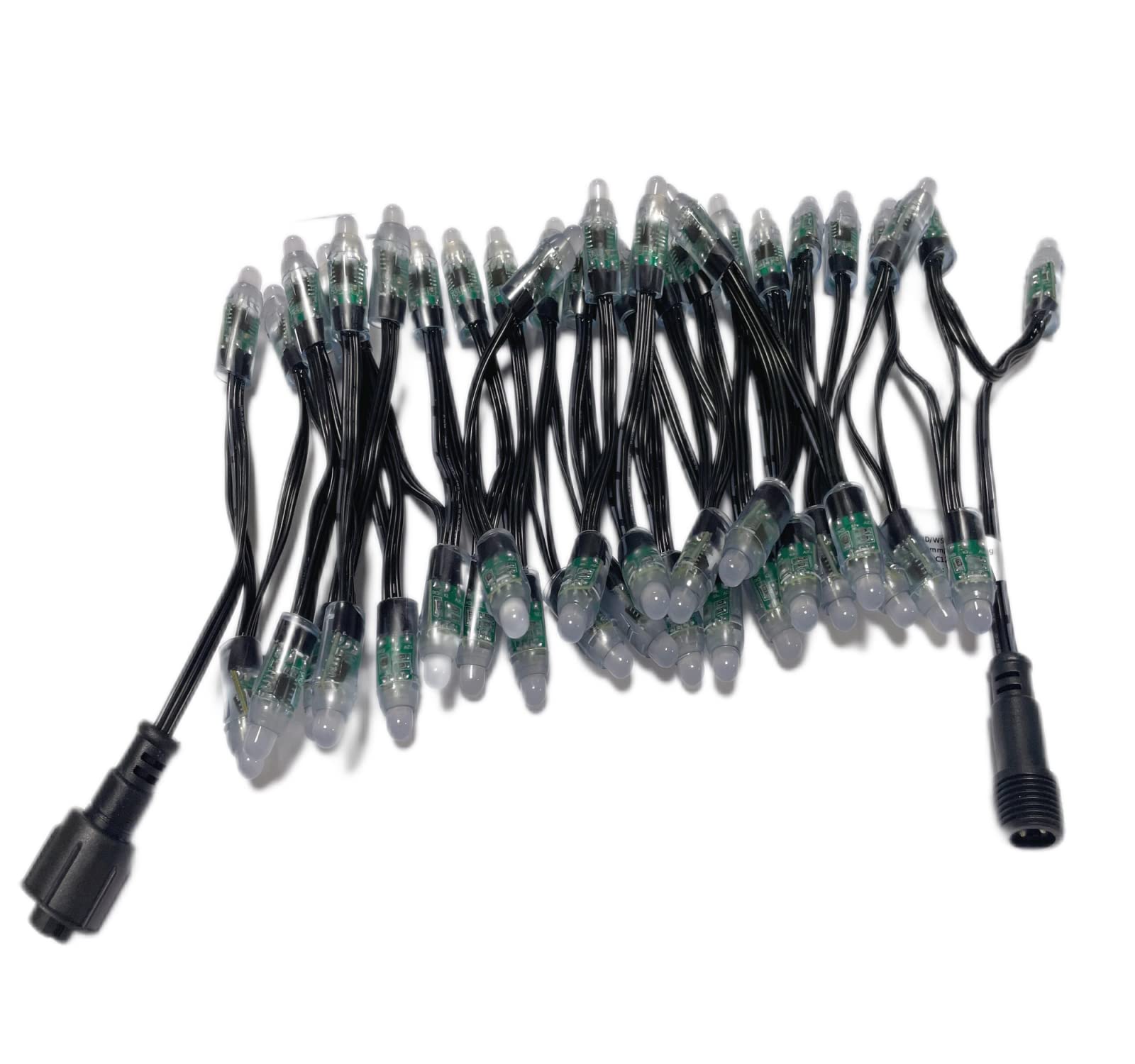 Rextin Ws2811 Led String Pixels Digital Lights Addressable Waterproof Rgb Full Color 12Mm Dc 12V (Dc12V 500Pcs)