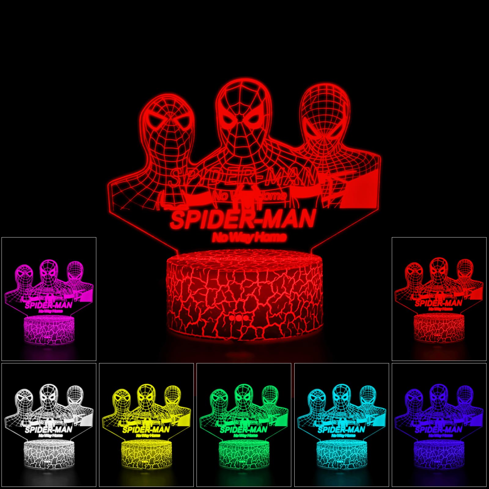 erduoduo Night Light,3D LED Lamp,7 Color Light for Christmas Gifts,Gradual Changing Touch Switch USB Table Lamp for Holiday Gift