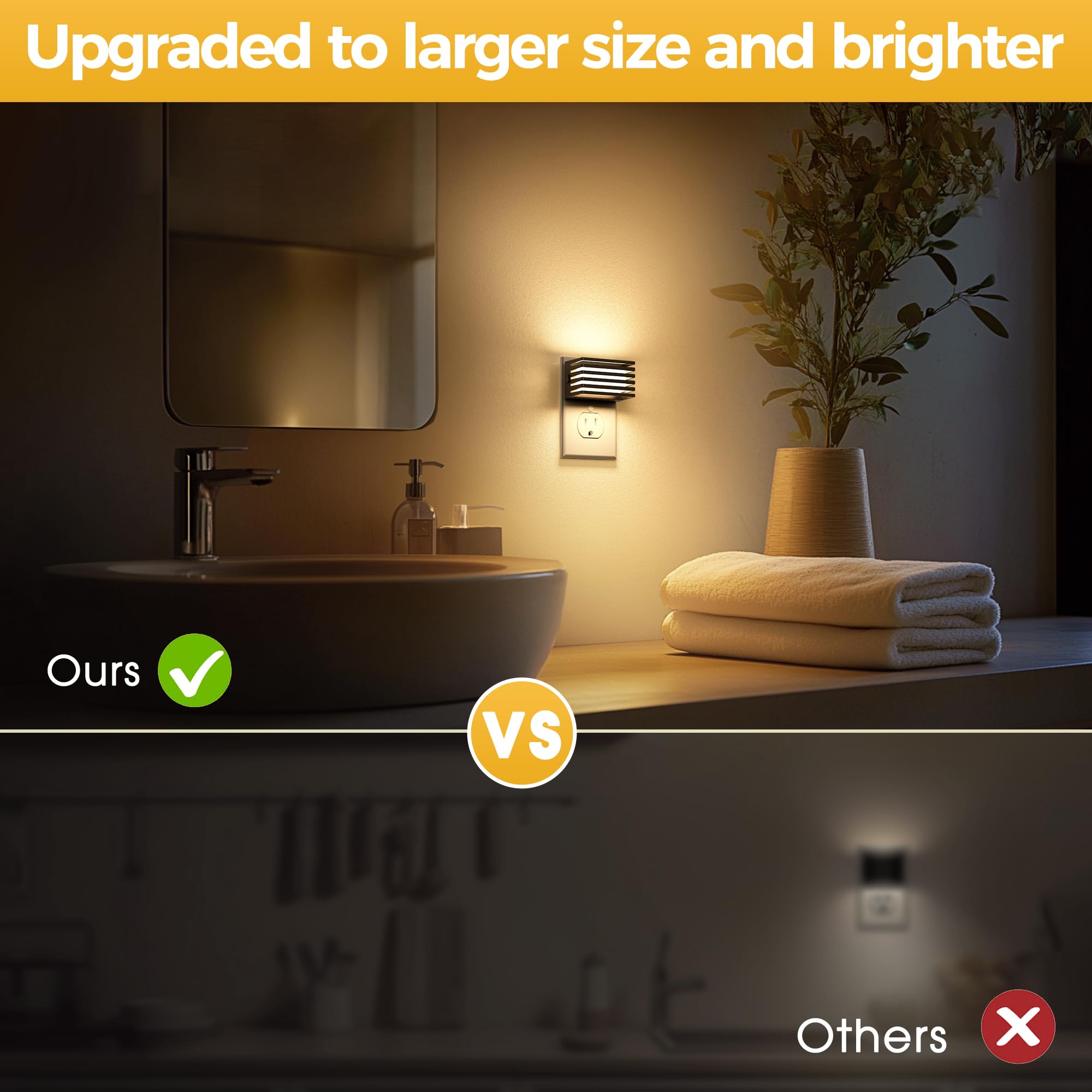 L Lohas Led Night Lights Plug Into Wall, 2 Pack Modern Night Light With Dusk To Dawn Sensor, Dimmable Plug In Night Light, Adjus
