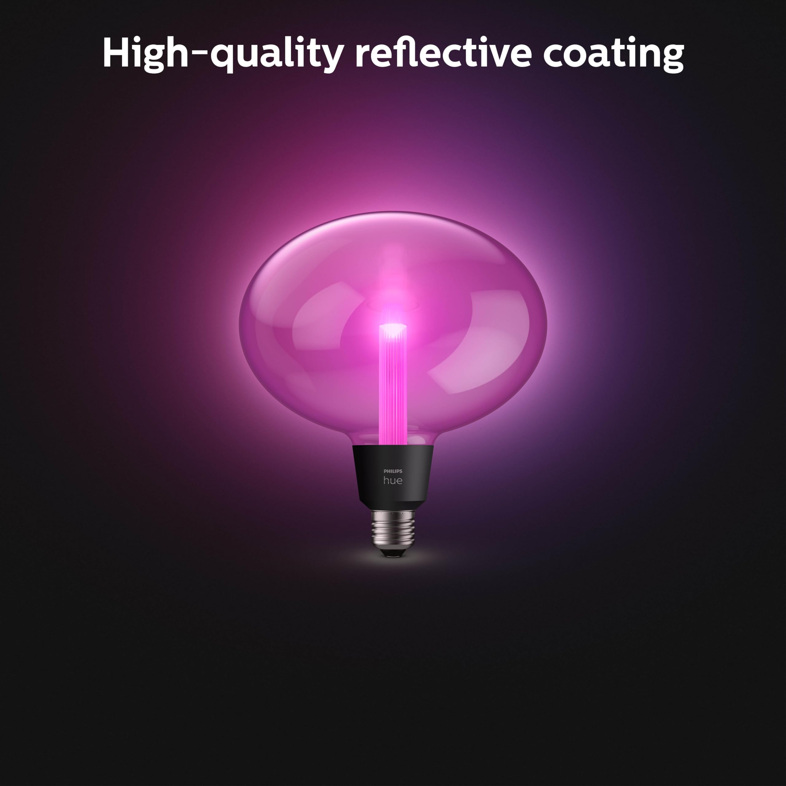 Philips Hue Lightguide Ellipse Smart LED Bulb - Color Changing, Handblown Glass - Model 577460, Compatible with Alexa, HomeKit, Google Assistant