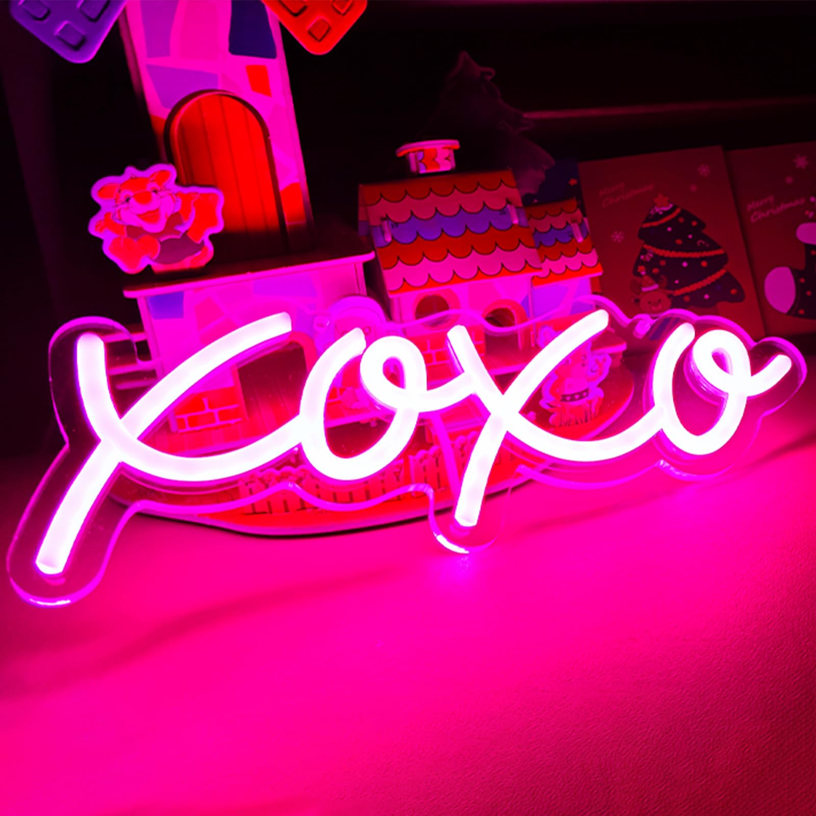 Ulalaza Neon Light Sign Led Xoxo Decorative Marquee, Usb Operated, Acrylic, Model Tt10233, Color Tt10233/Xoxo