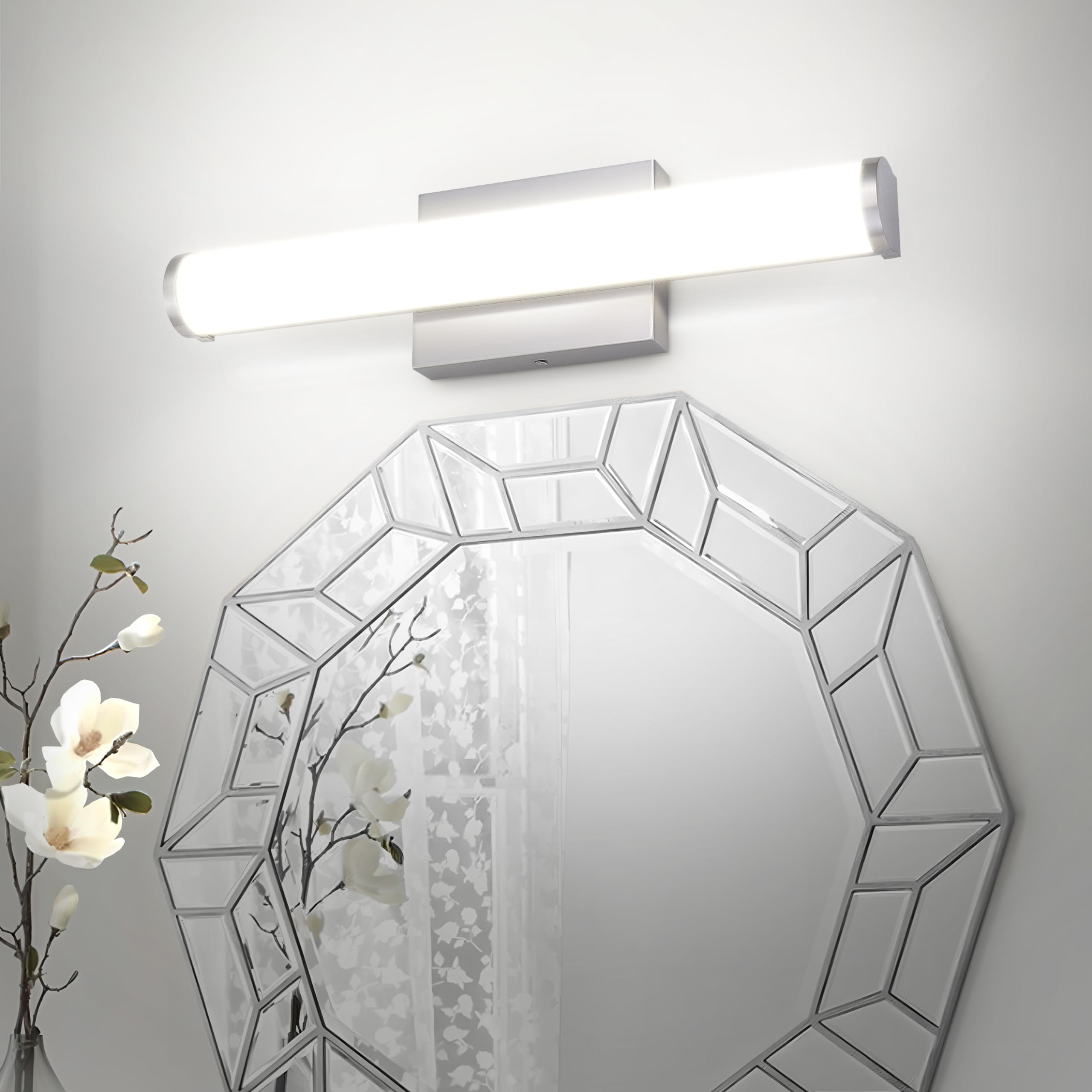 ASD LED Vanity Wall Mount Light Fixture 18 Inch Brushed Nickel Dimmable 20W 1500LM Model A-LVF23-18D20CCNK