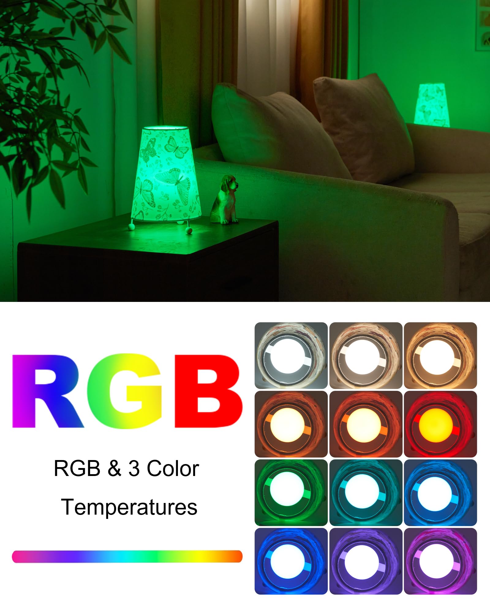 Umexus Cordless Table Lamp With Timer, Built-In Rechargeable Battery, Dimmable Cute Small Bedside Lamp,Adorable Rgb Warm Lights