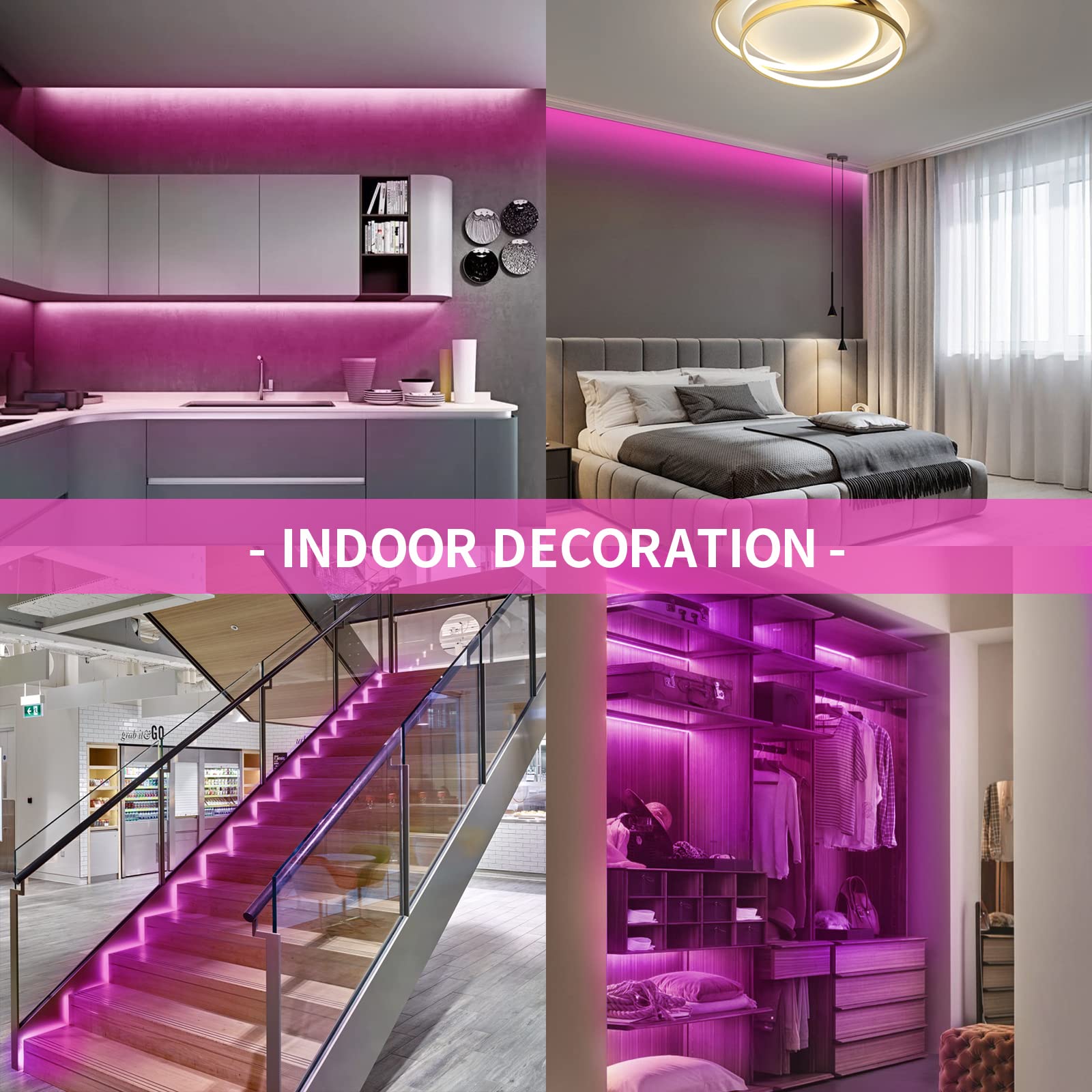 Owofydr Neon Led Strip Lights Pink 16.4Ft/5M 12V Dc Waterproof Flexible Led Neon Light For Indoors Outdoors Decorm (No Adapter,