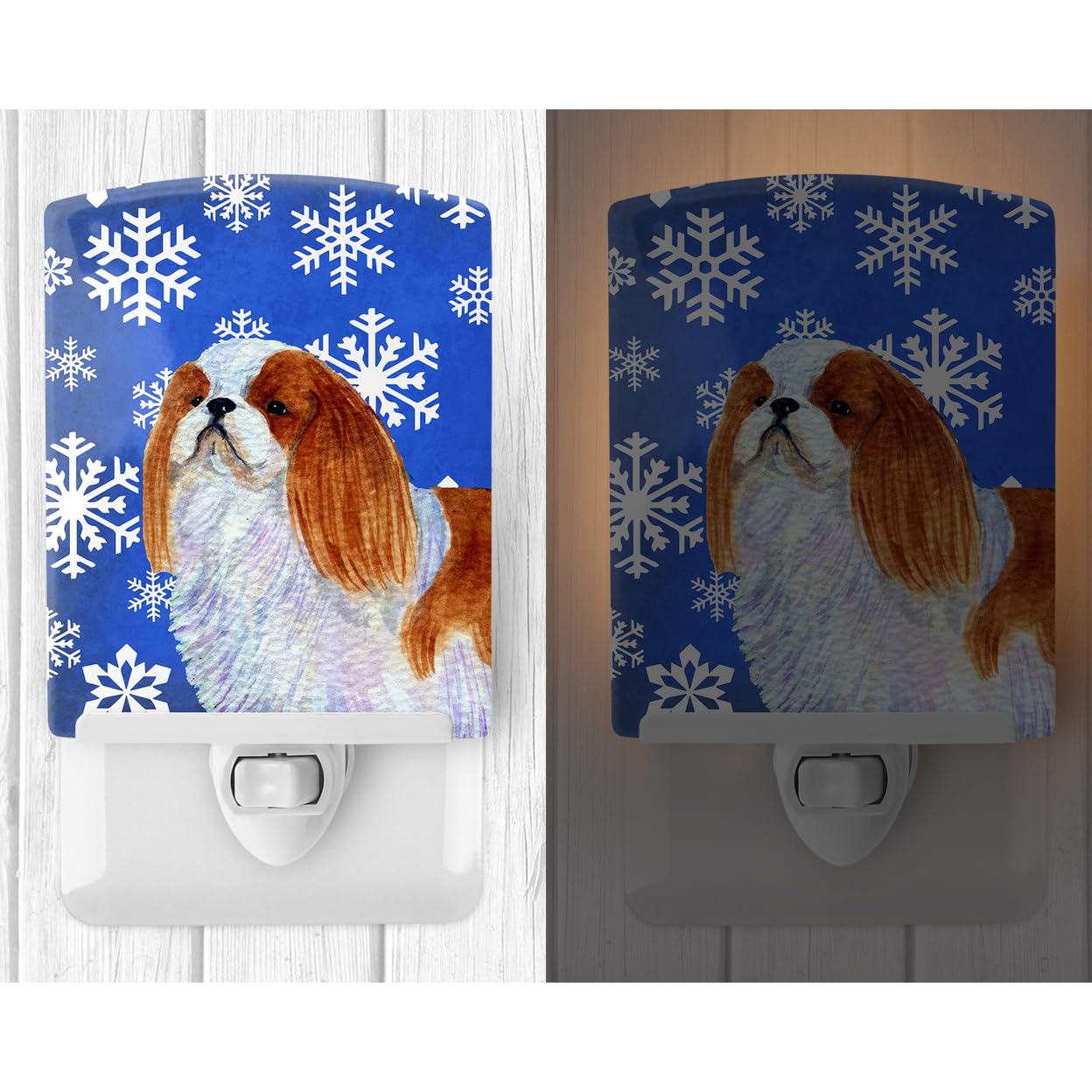 Carolines Treasures Ceramic Night Light, English Toy Spaniel, UL-Certified, 6x4x3in, Multicolor, Model SS4645CNL