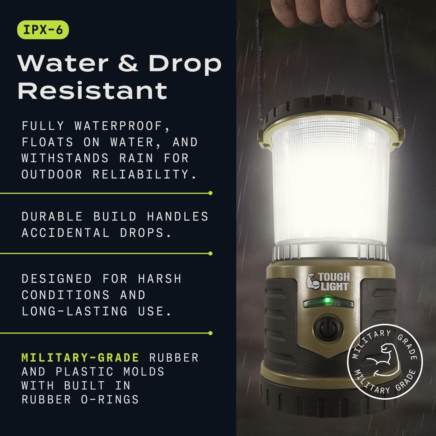Tough Light USB Rechargeable Lantern 400 Lumens 200 Hours 6000mAh Power Bank Mud 400LR