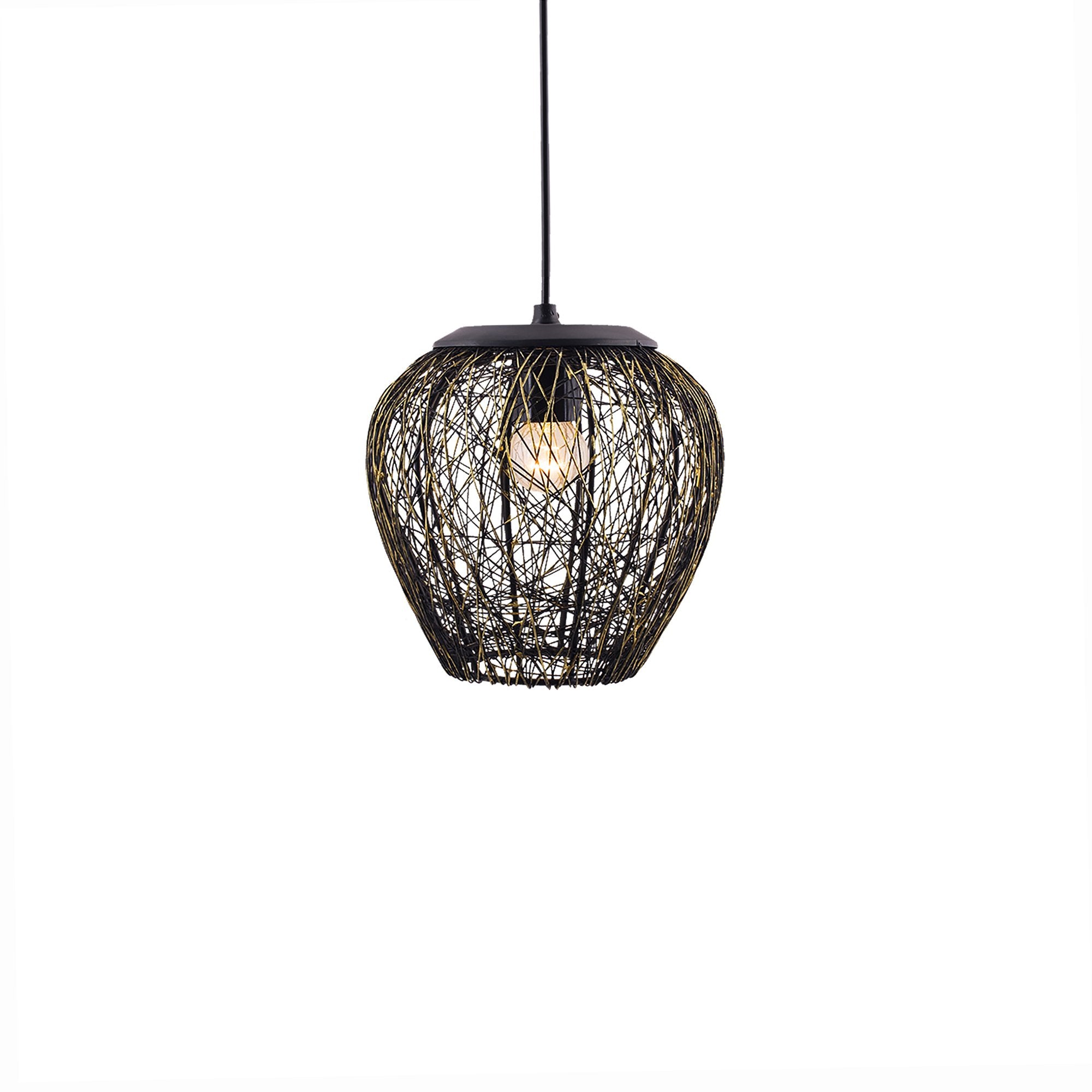 Homesake Hanging Light, Home Decor Items Wire Mesh, Ceiling Light (Black) Pack of 1