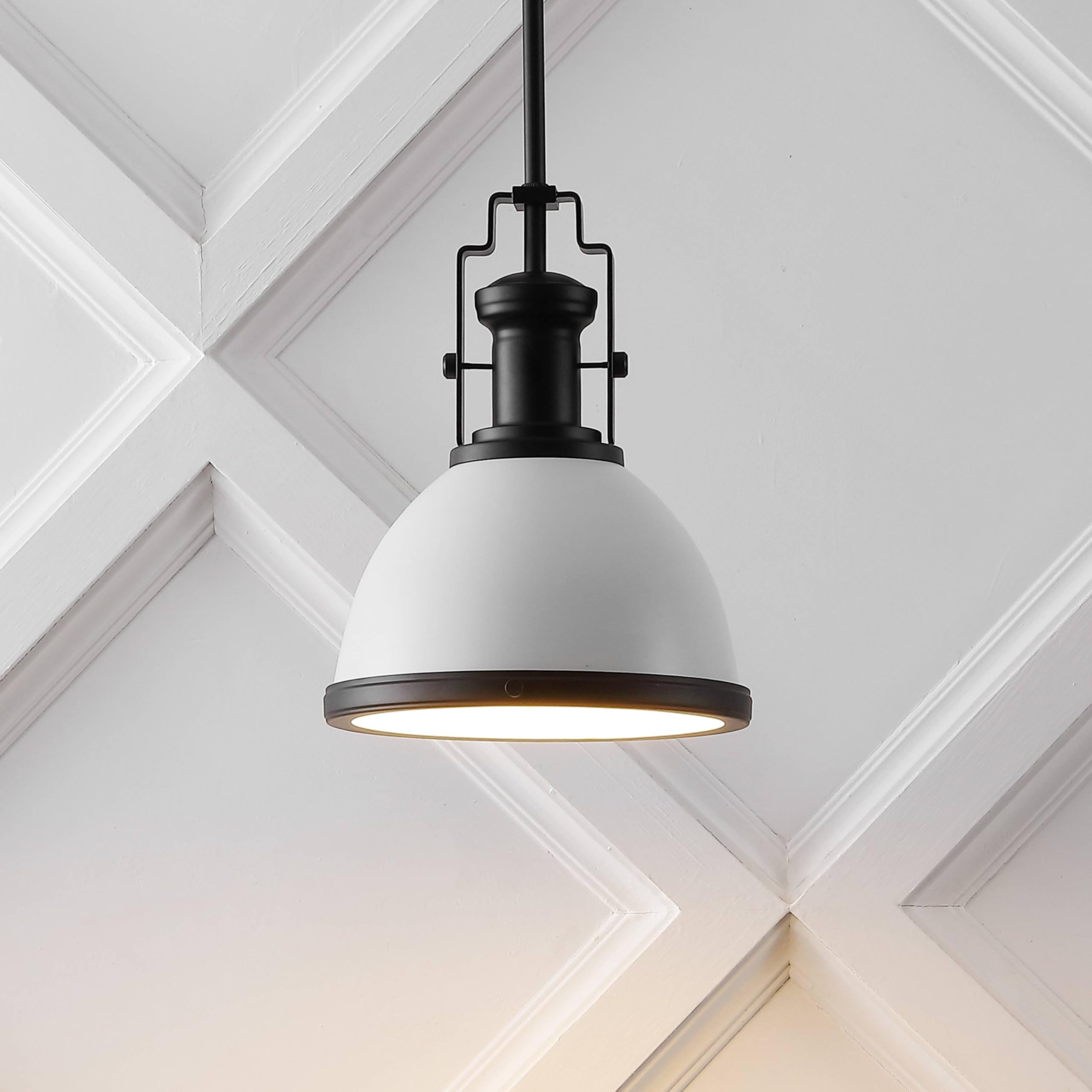 Jonathan Y Jyl9535E Homer 10'' 1-Light Modern Industrial Iron Led Dome Pendant, Bohemian, Classic, Cottage, Farmhouse, Industria