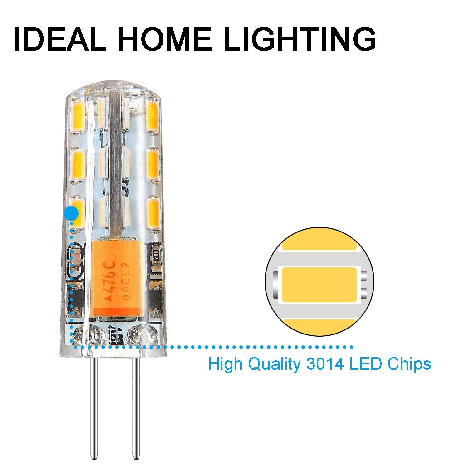 RA RAYHOO G4 LED Bulbs 1.5W AC/DC 12V 10pcs Warm White 3000K Halogen Replacement