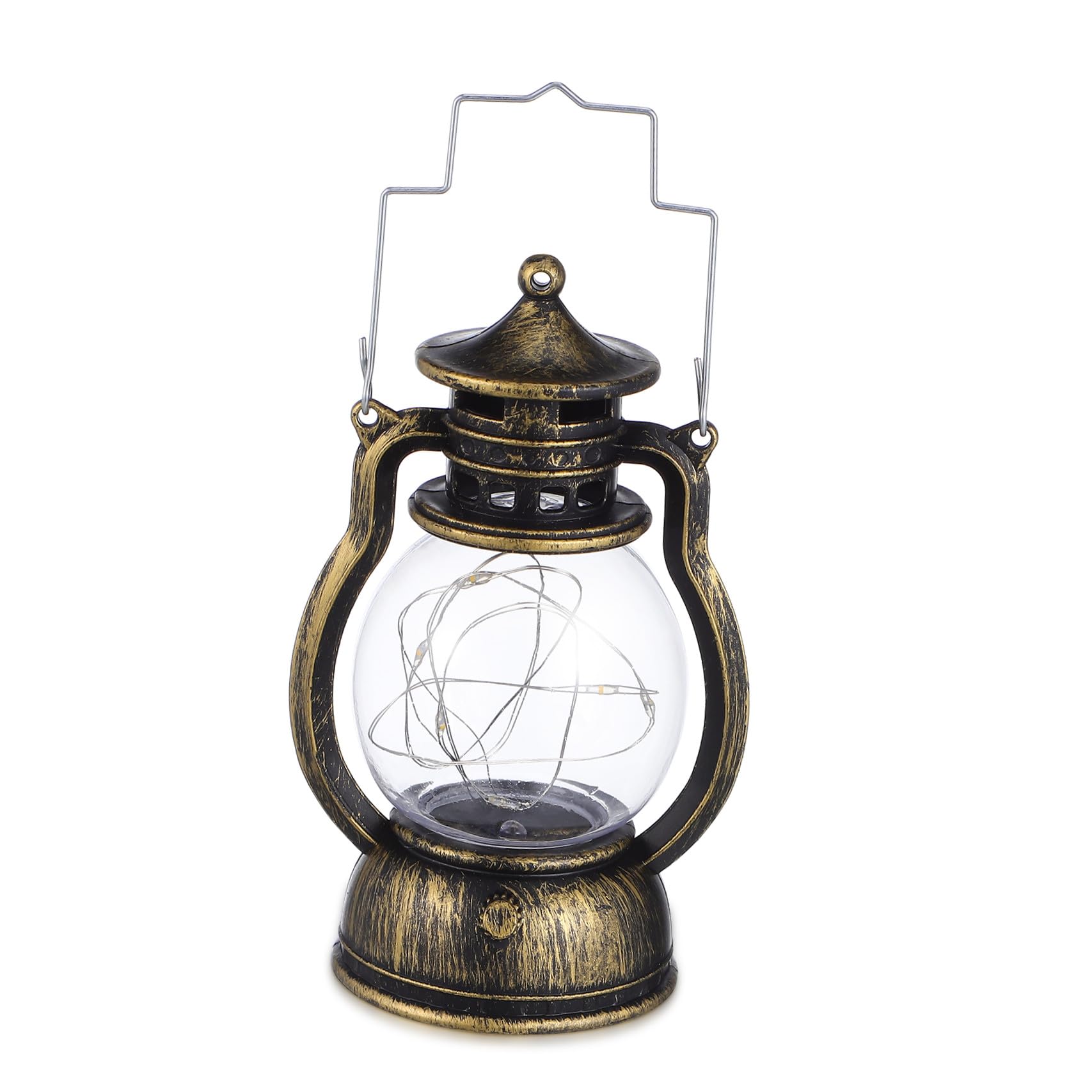 Totority Vintage Handheld Lantern, Retro Style Battery Operated Decorative Lamp, Portable Warm Glow for Home, Bar & Garden Ambia