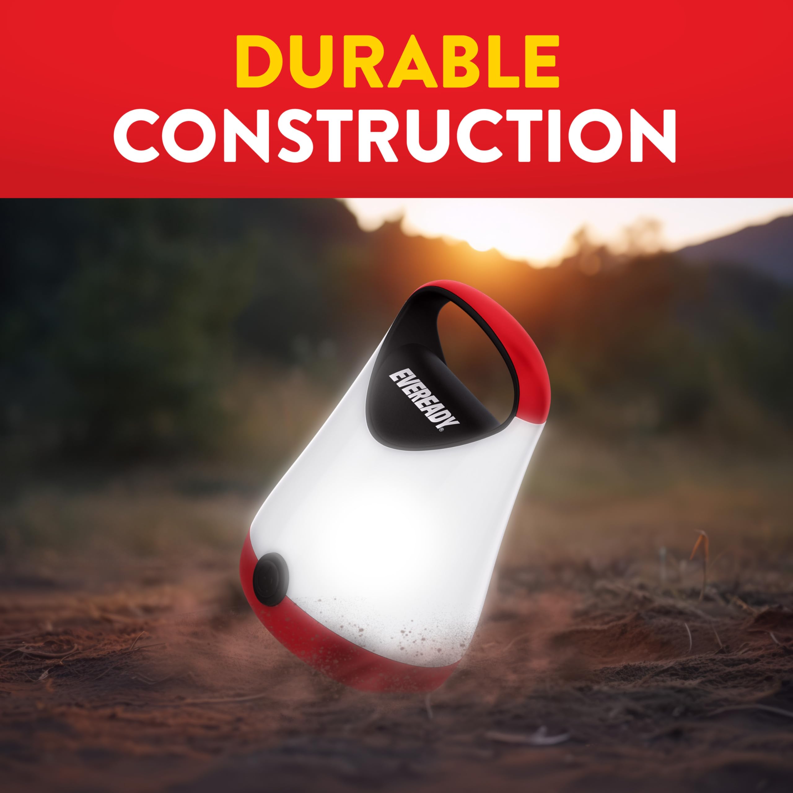 Eveready Led Camping Lantern X-250 (2-Pack), Super Bright Tent Lights, Rugged Water Resistant Led Lanterns, 100 Hour Run-Time (B