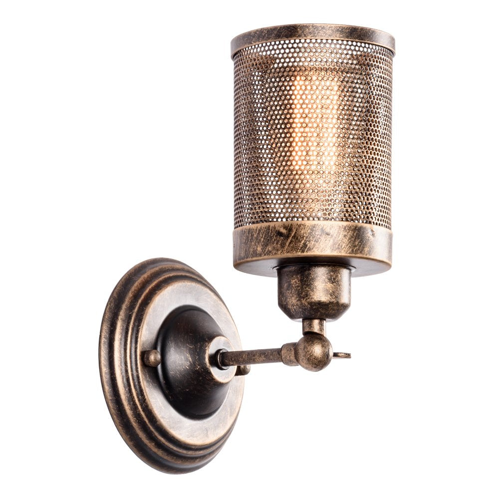 Wall Sconce Industrial Vintage 1-Light, MOONKIST Rustic Fixtures Edison Style Wall Light LED Retro Metal Single Head for Garage 