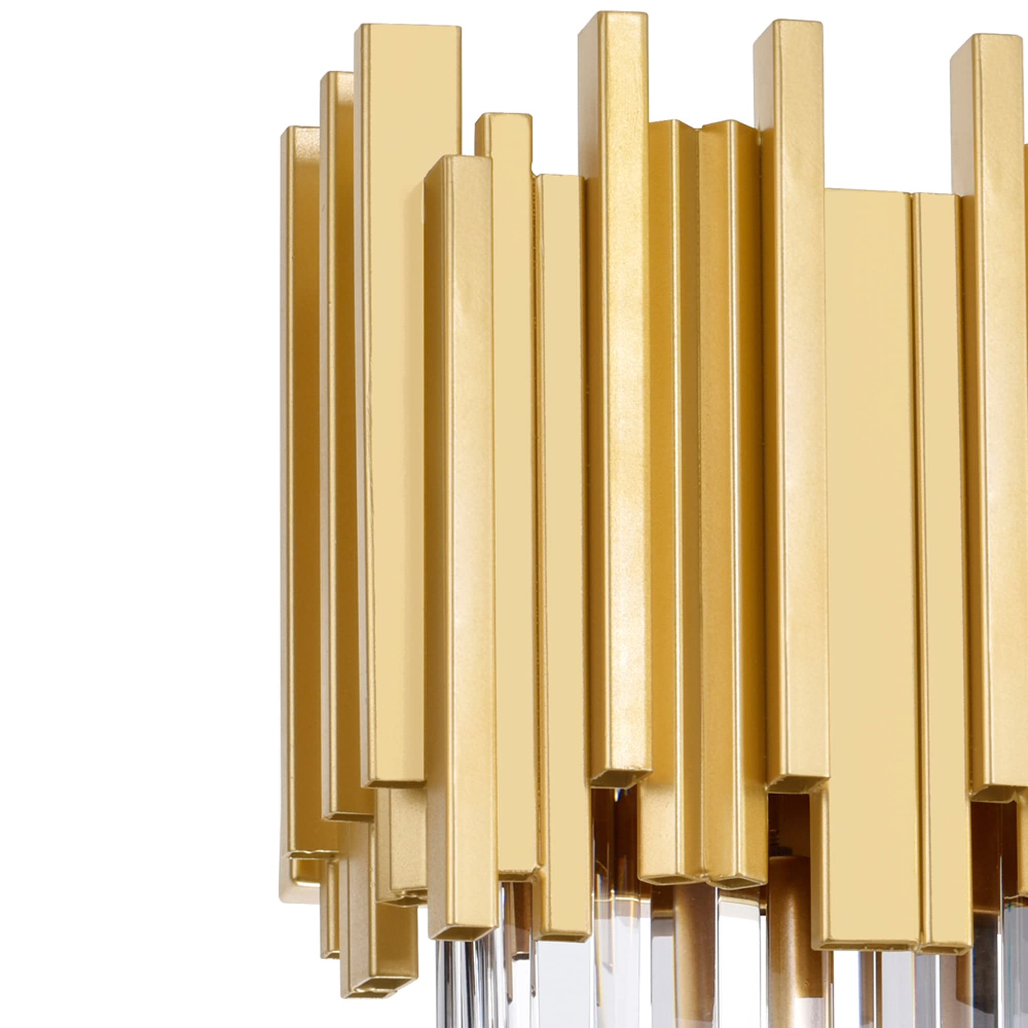 Cwi Lighting Gold Contemporary Metal Wall Light - 1 Light Deco Fixture